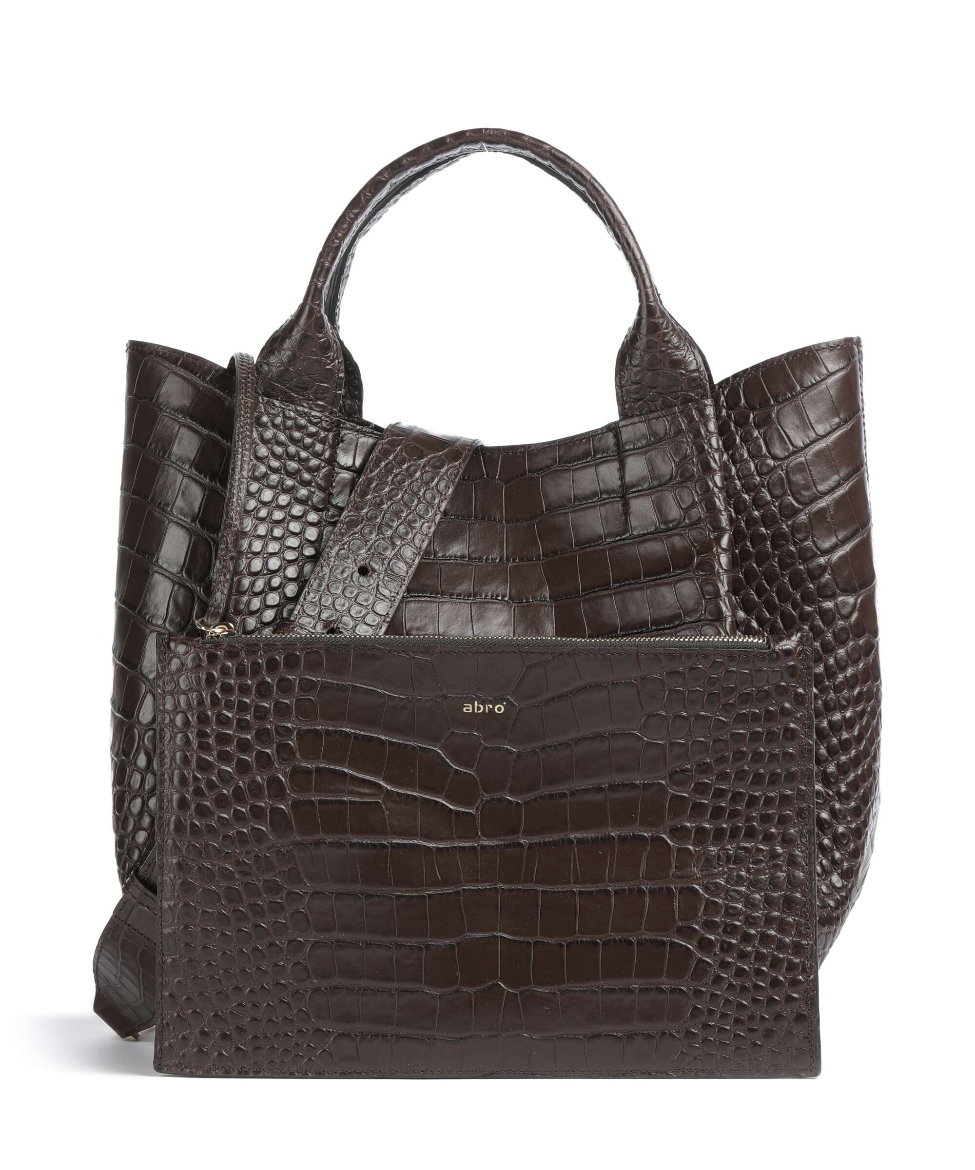 Abro Cocco Mondial Essential Medium Torebka dark brown - Image 4