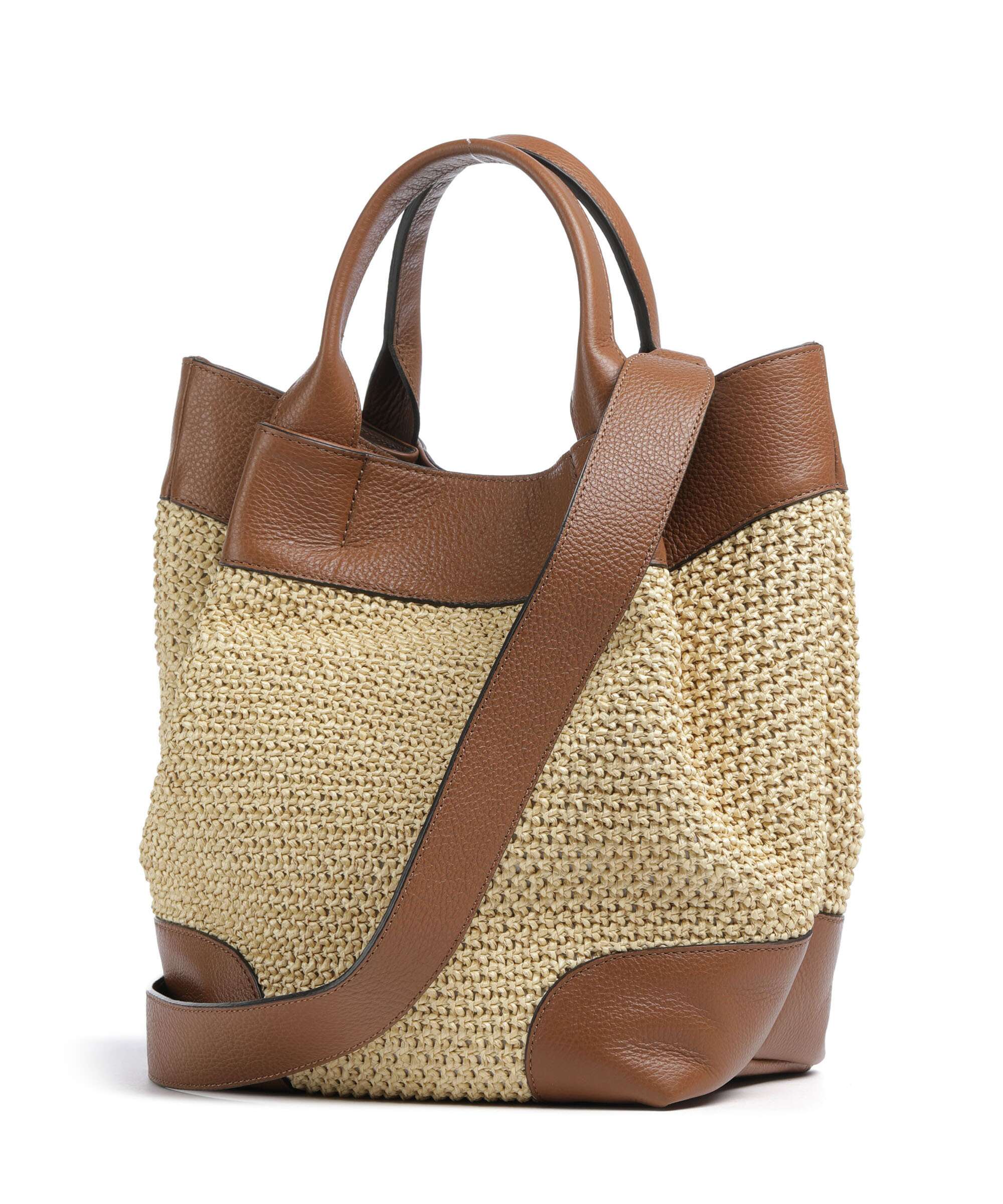 Abro Maglia Raffia Essential Medium Torebka natural/nut - Image 2