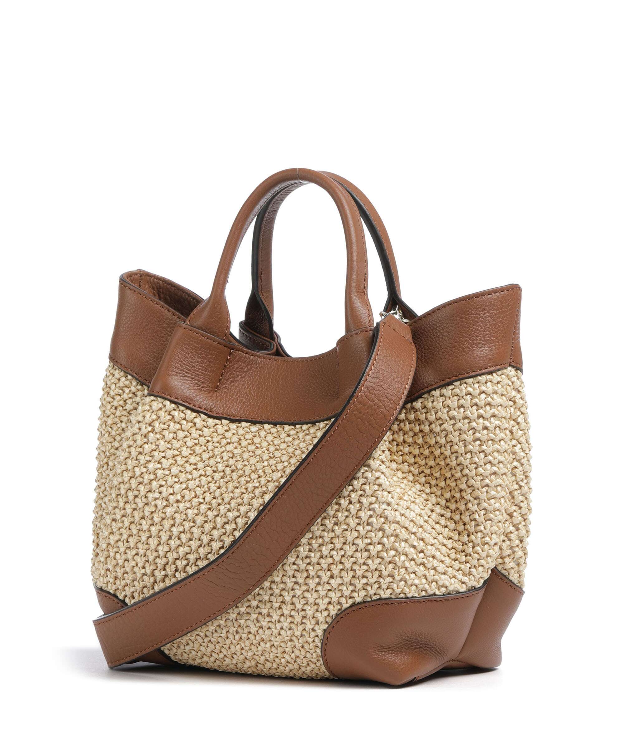 Abro Maglia Raffia Essential Small Torebka natural/nut - Image 2