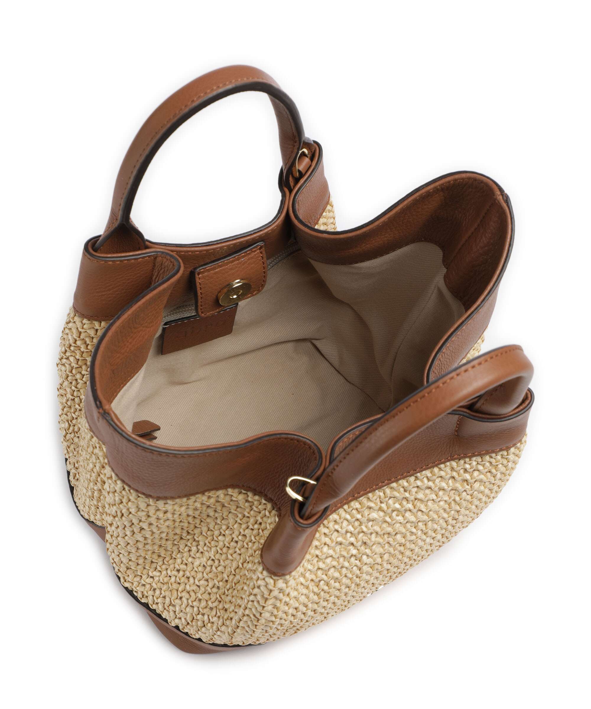 Abro Maglia Raffia Essential Small Torebka natural/nut - Image 5