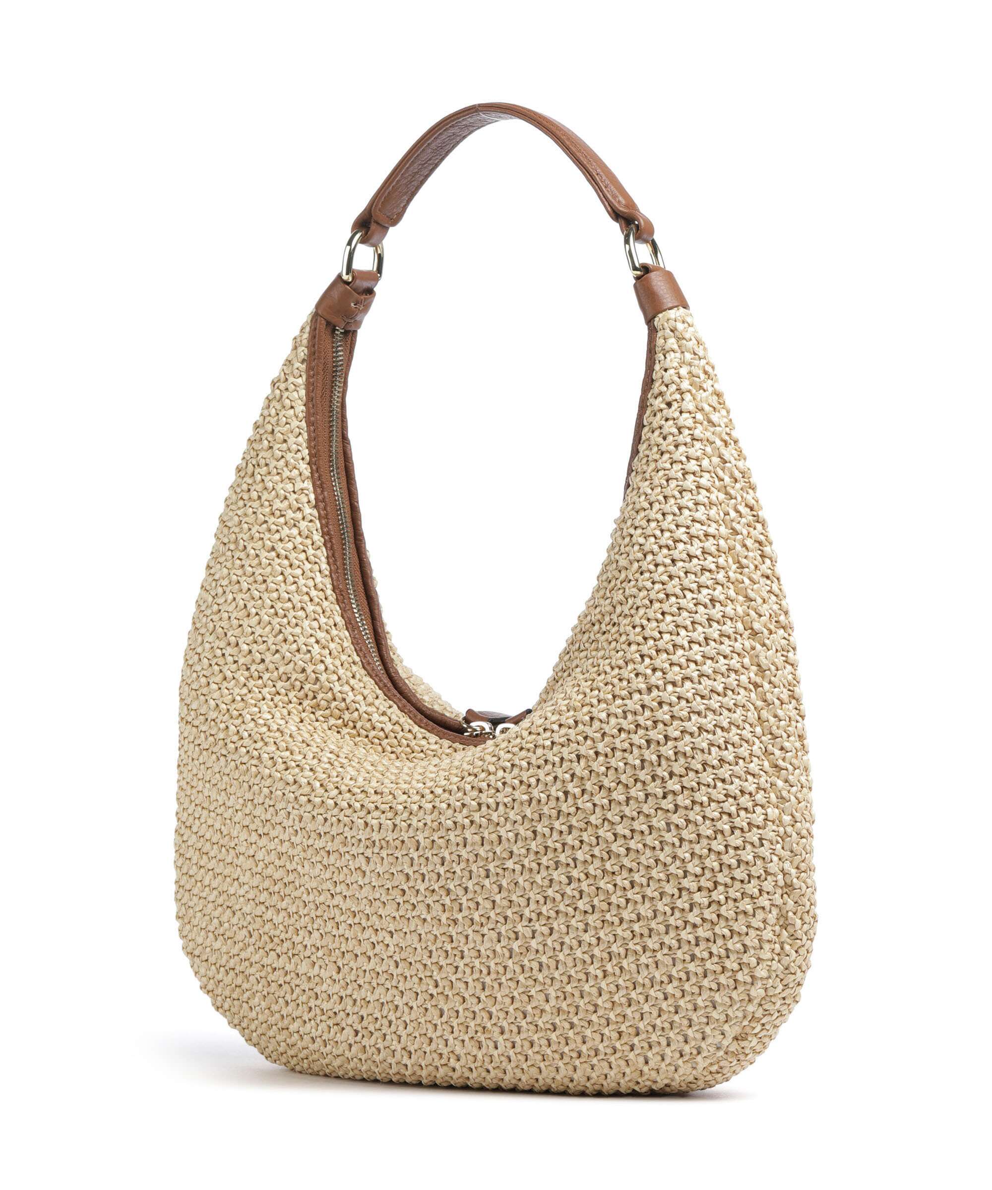 Abro Maglia Raffia Nana Small Torebka worek natural/nut - Image 2