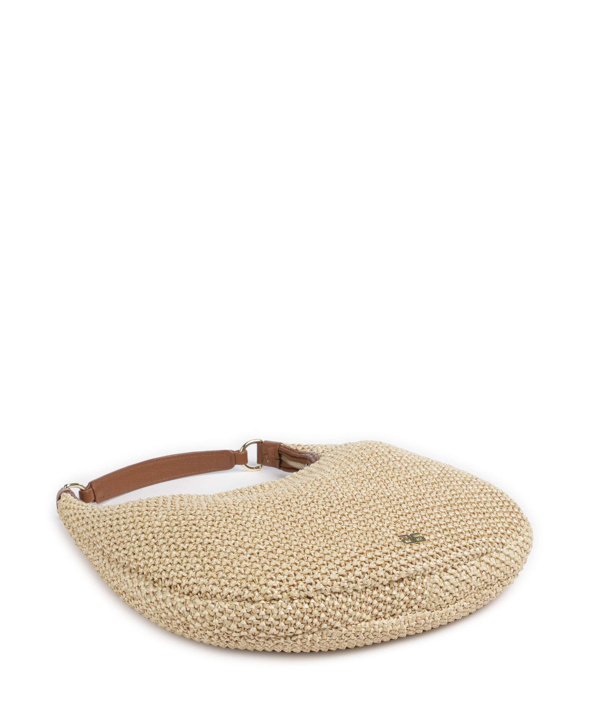 Abro Maglia Raffia Nana Small Torebka worek natural/nut - Image 4