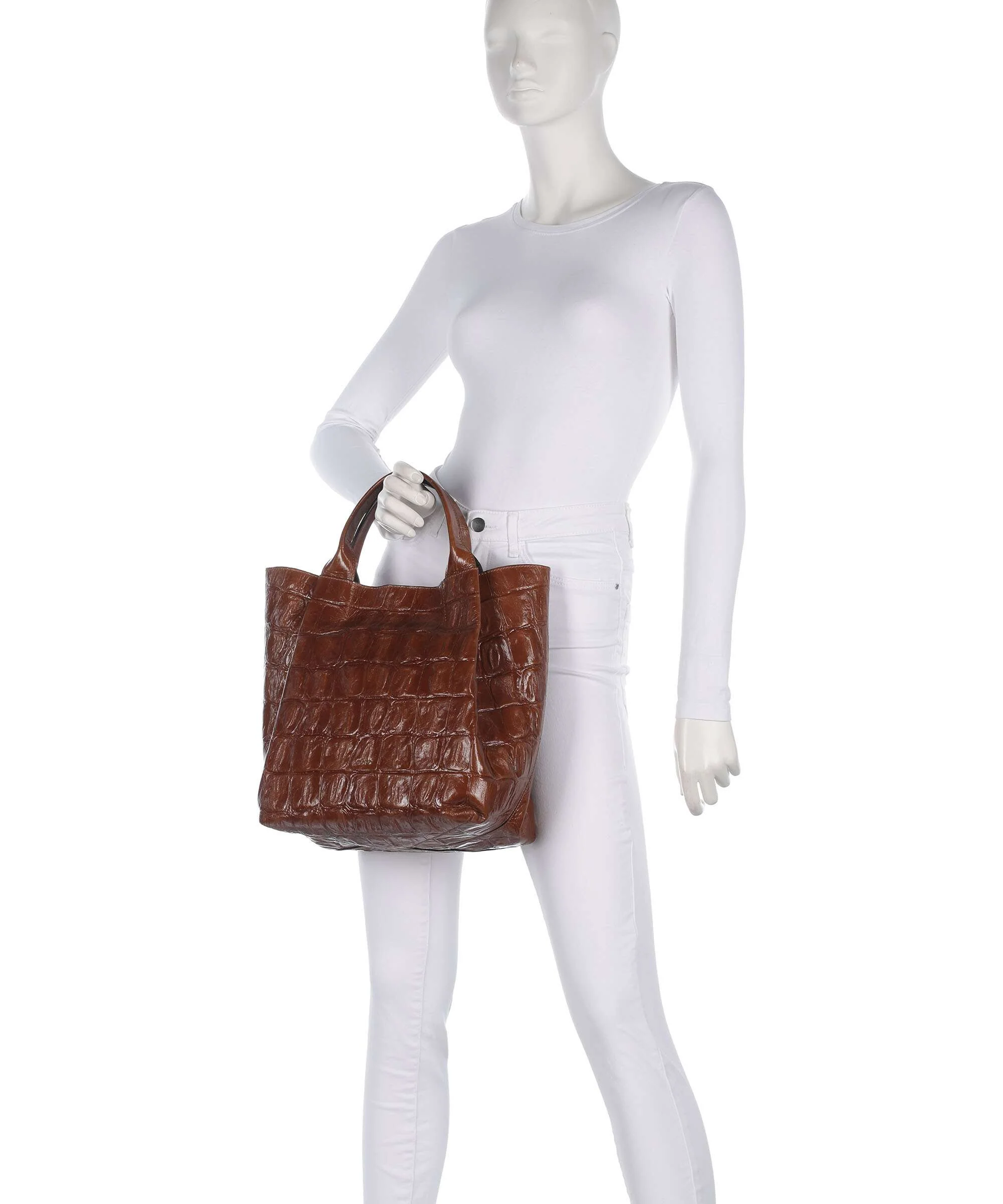 Abro Maxi Cocco Essential Medium Torebka caramel/cognac - Image 3