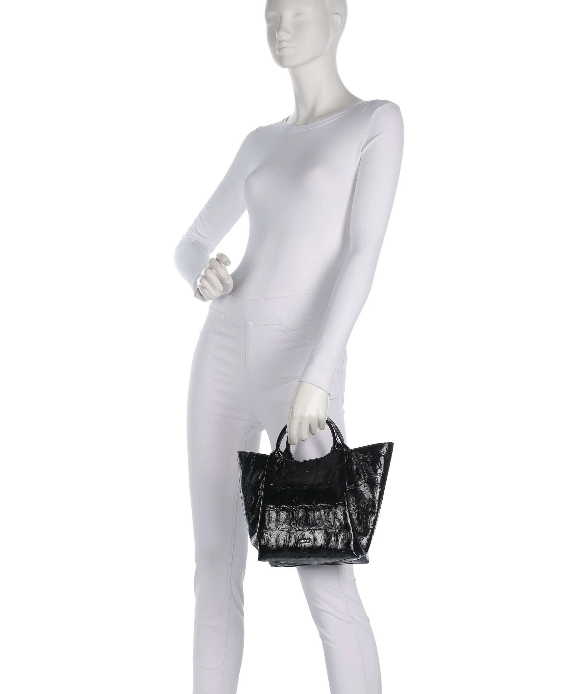 Abro Maxi Cocco Essential Small Torebka black/nickel - Image 3