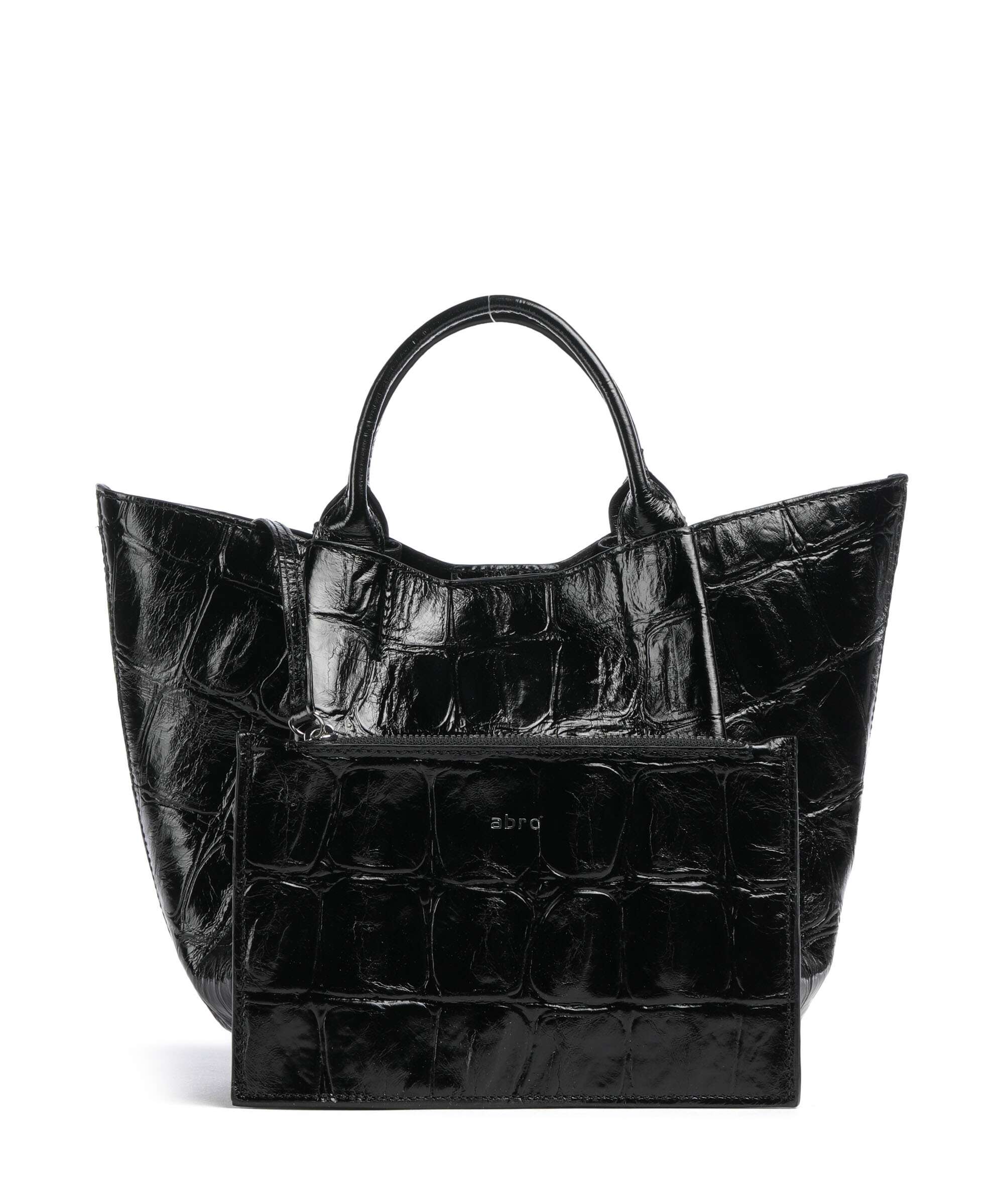 Abro Maxi Cocco Essential Small Torebka black/nickel - Image 4