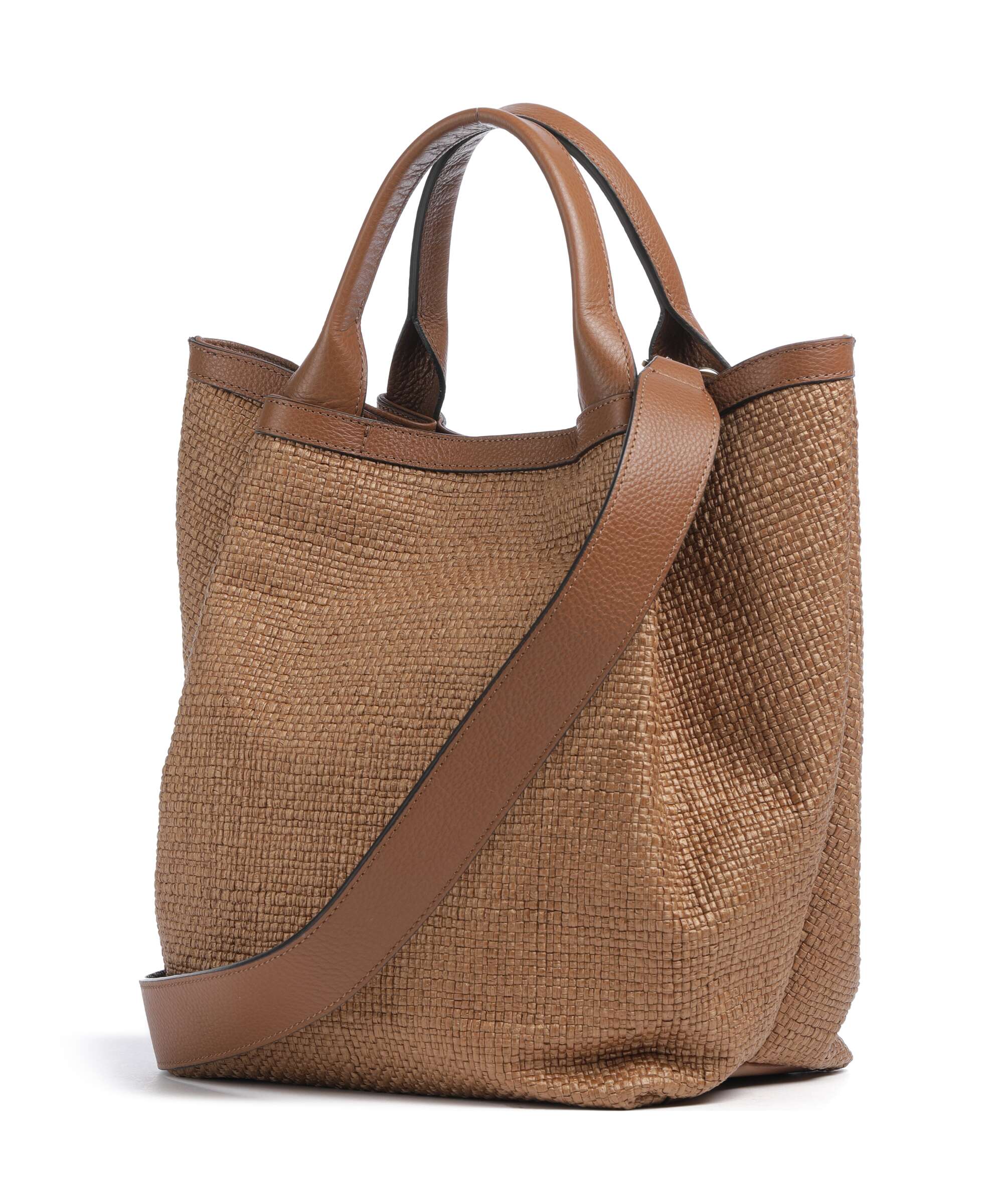 Abro Raffia Intreccio Essential Medium Torebka caramel/cognac - Image 2