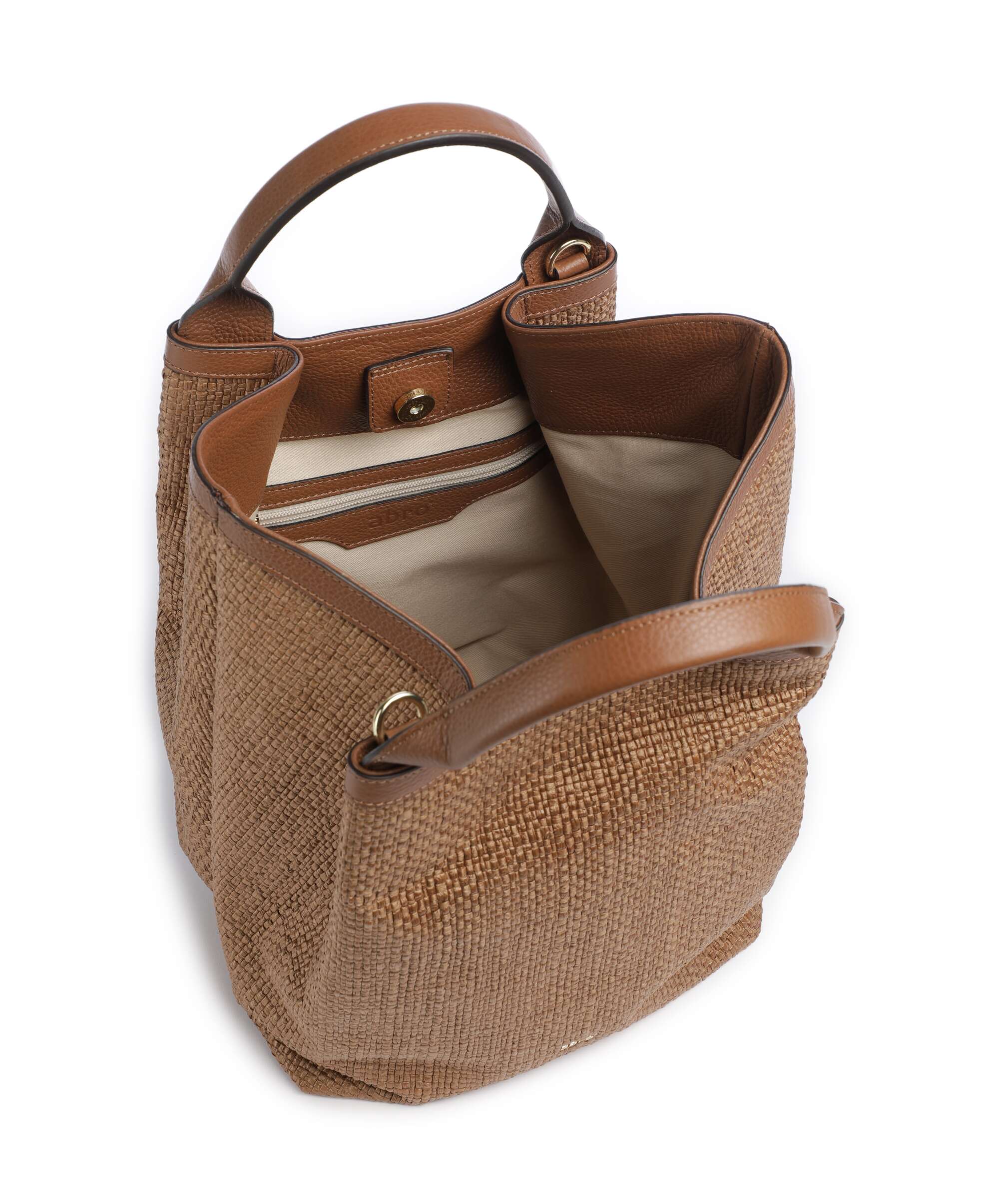 Abro Raffia Intreccio Essential Medium Torebka caramel/cognac - Image 5