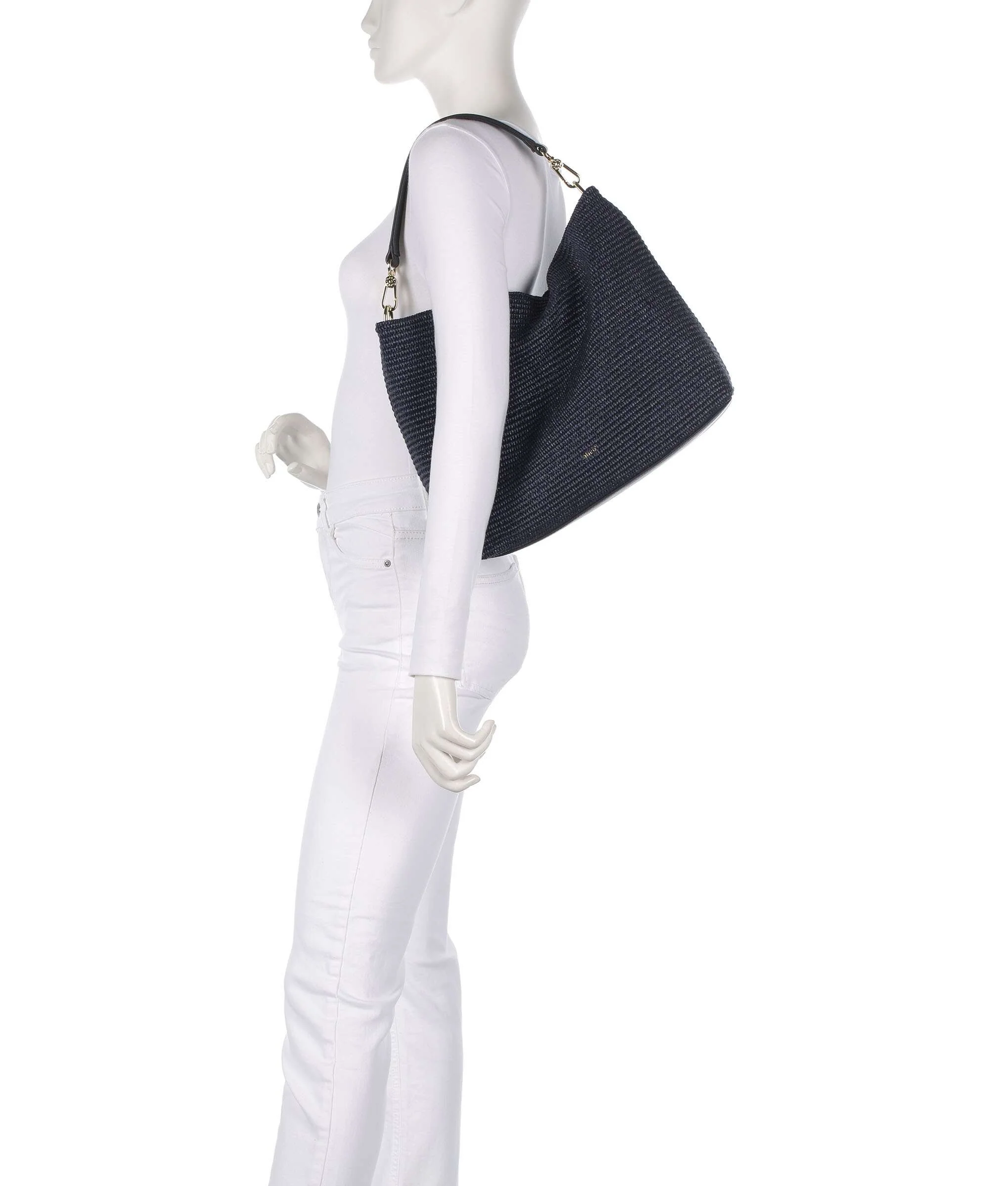 Abro Raffia Kaia Torebka worek navy - Image 3