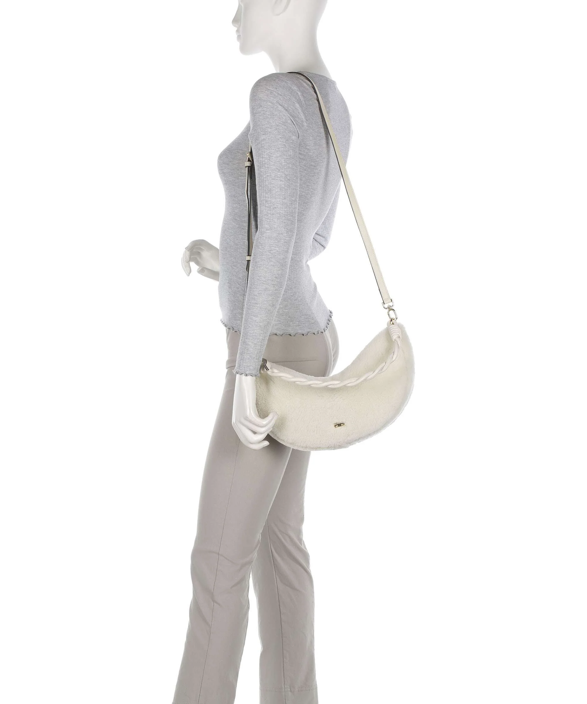Abro Shearling Moon Torba na ramię milk - Image 4