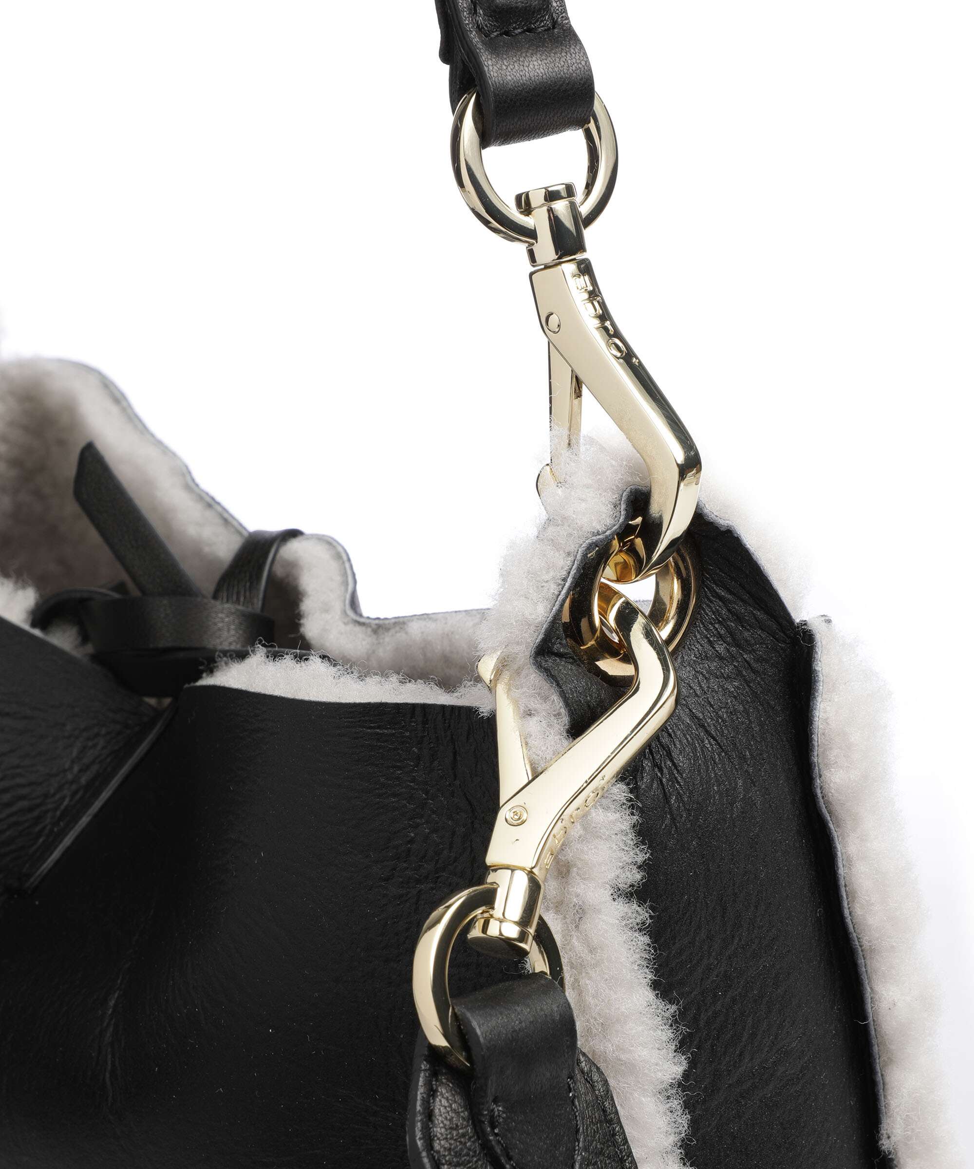 Abro Shearling Raquel Torebka worek black/white - Image 6