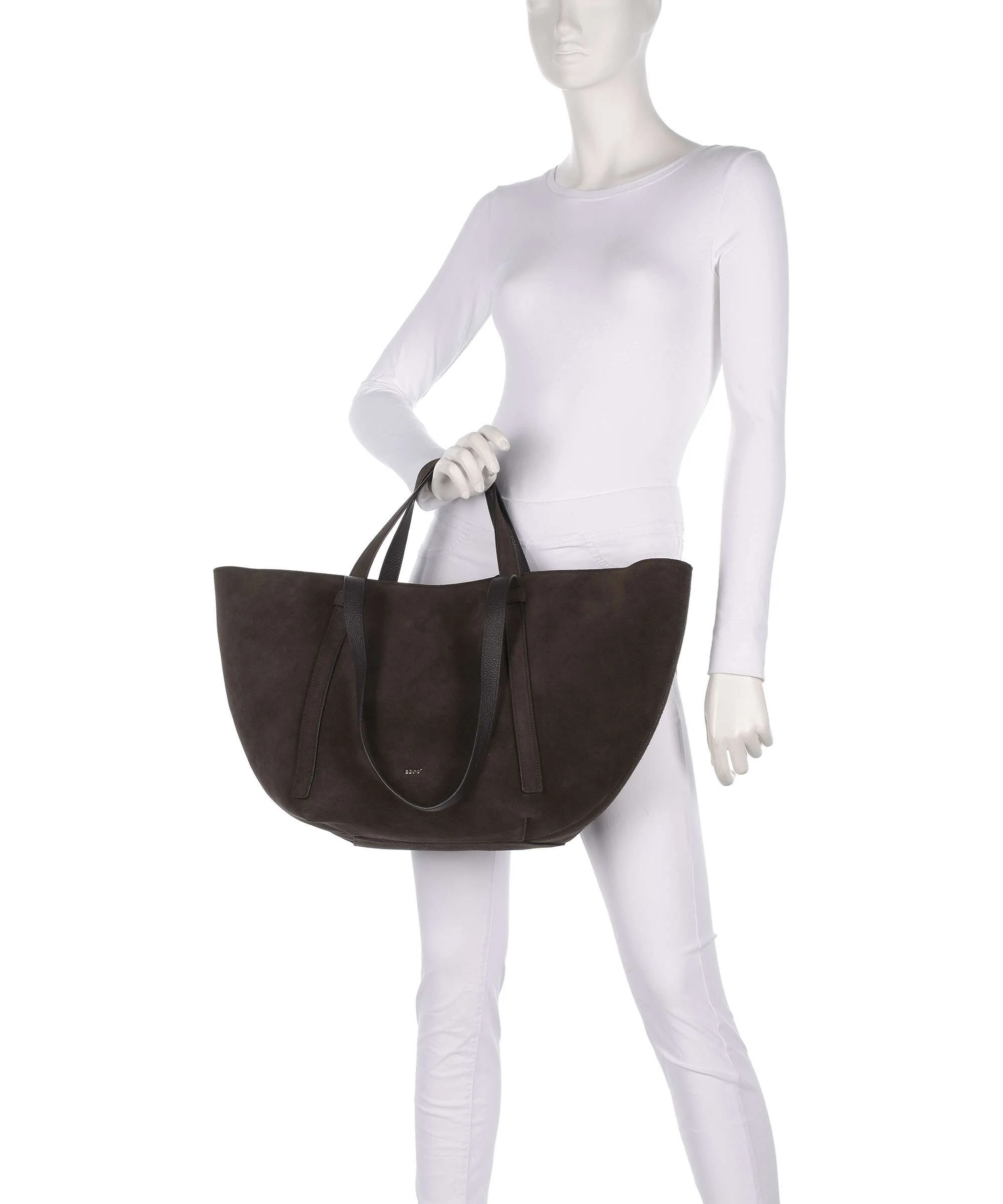 Abro Suede Cosmo Large Torba na zakupy dark brown - Image 3