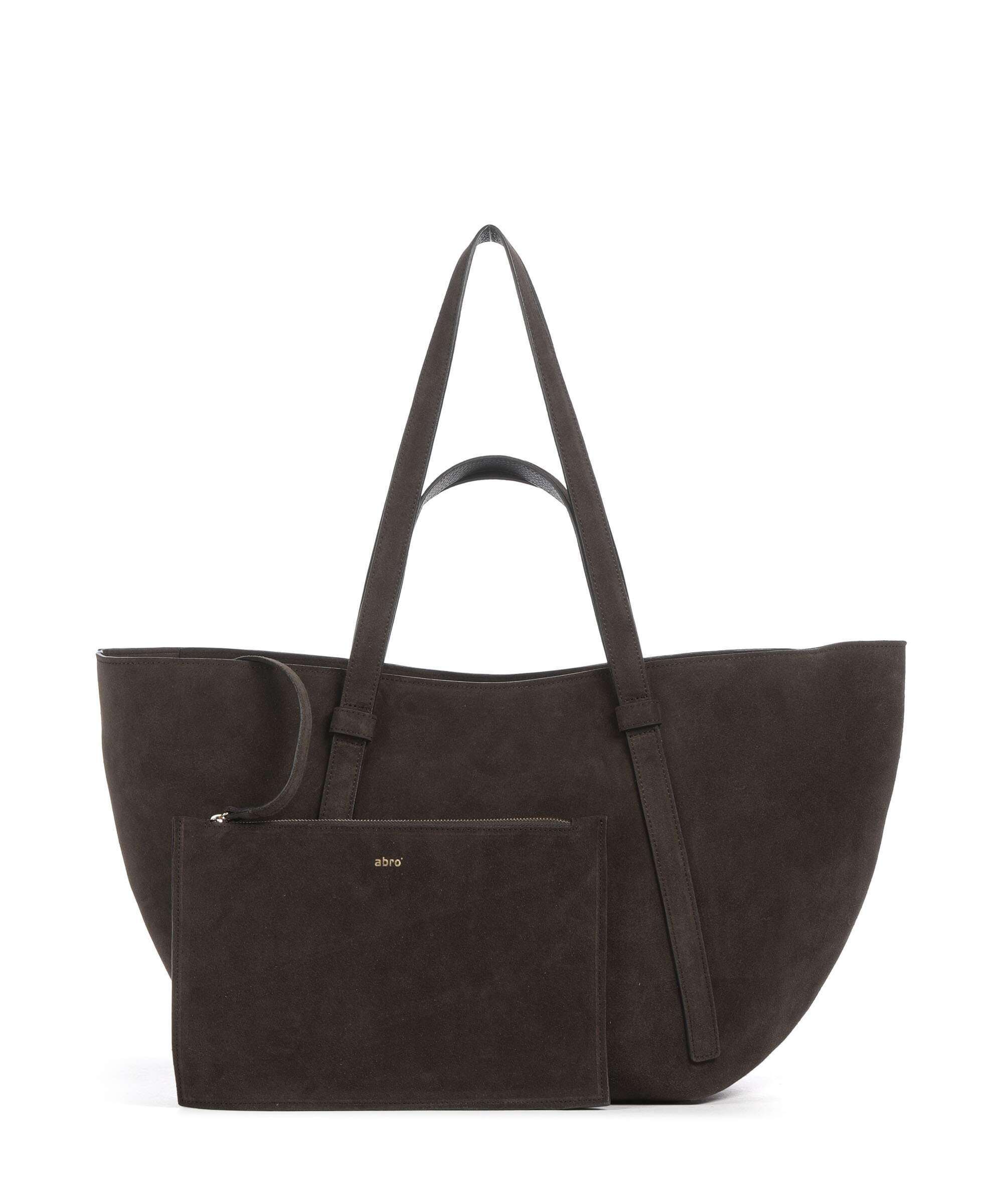Abro Suede Cosmo Large Torba na zakupy dark brown - Image 4