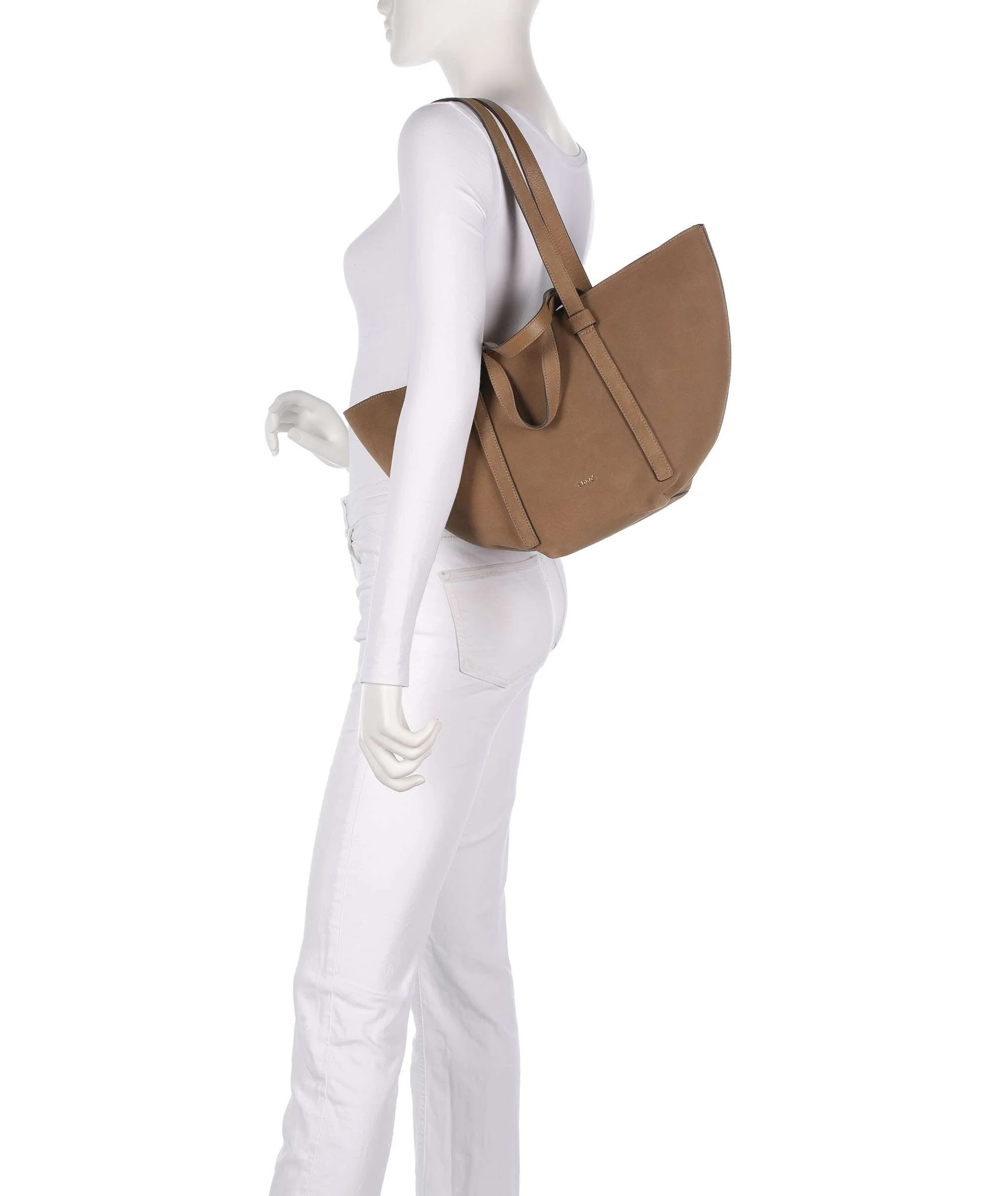 Abro Suede Cosmo Medium Torba na zakupy camel - Image 3