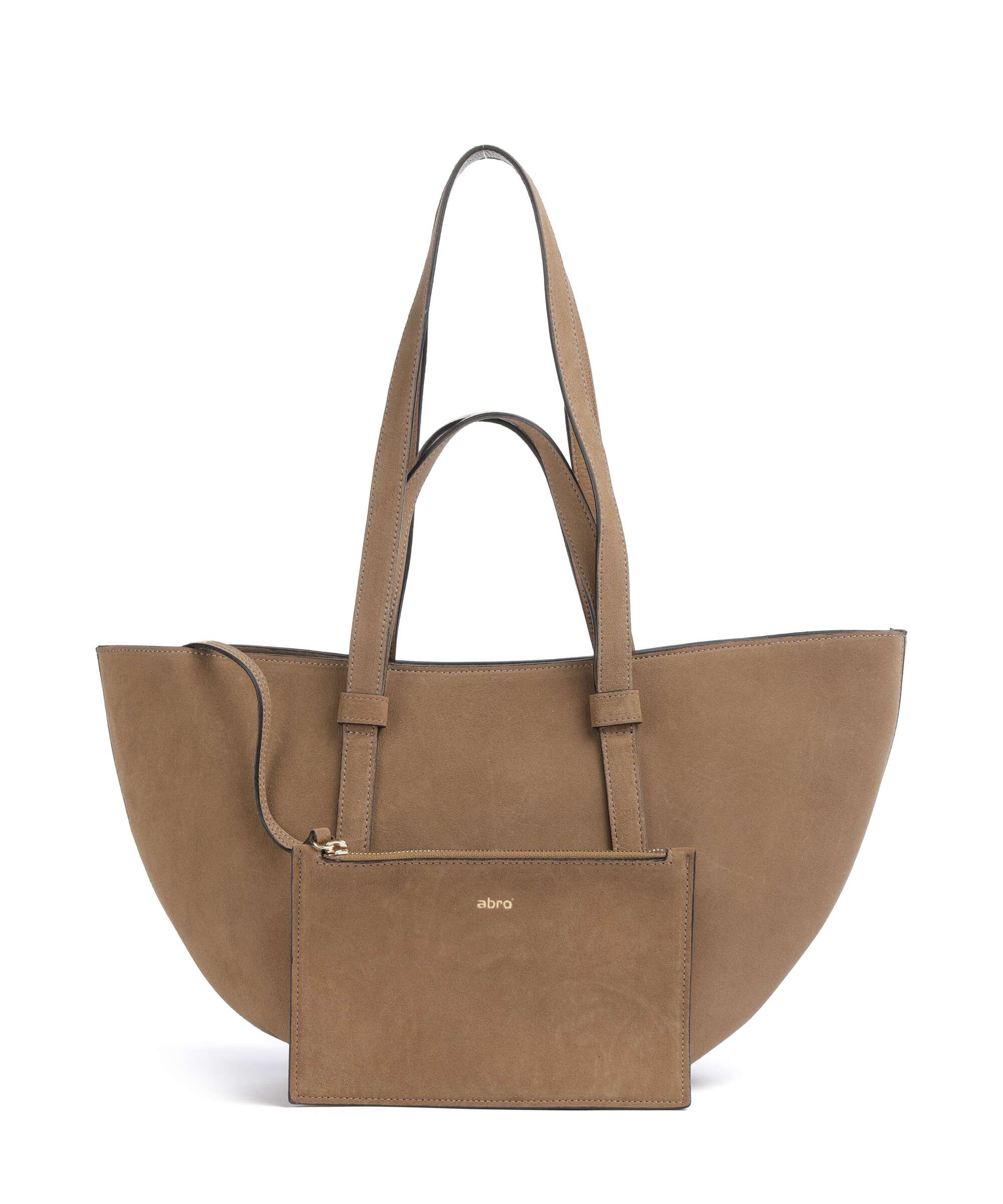 Abro Suede Cosmo Medium Torba na zakupy camel - Image 4