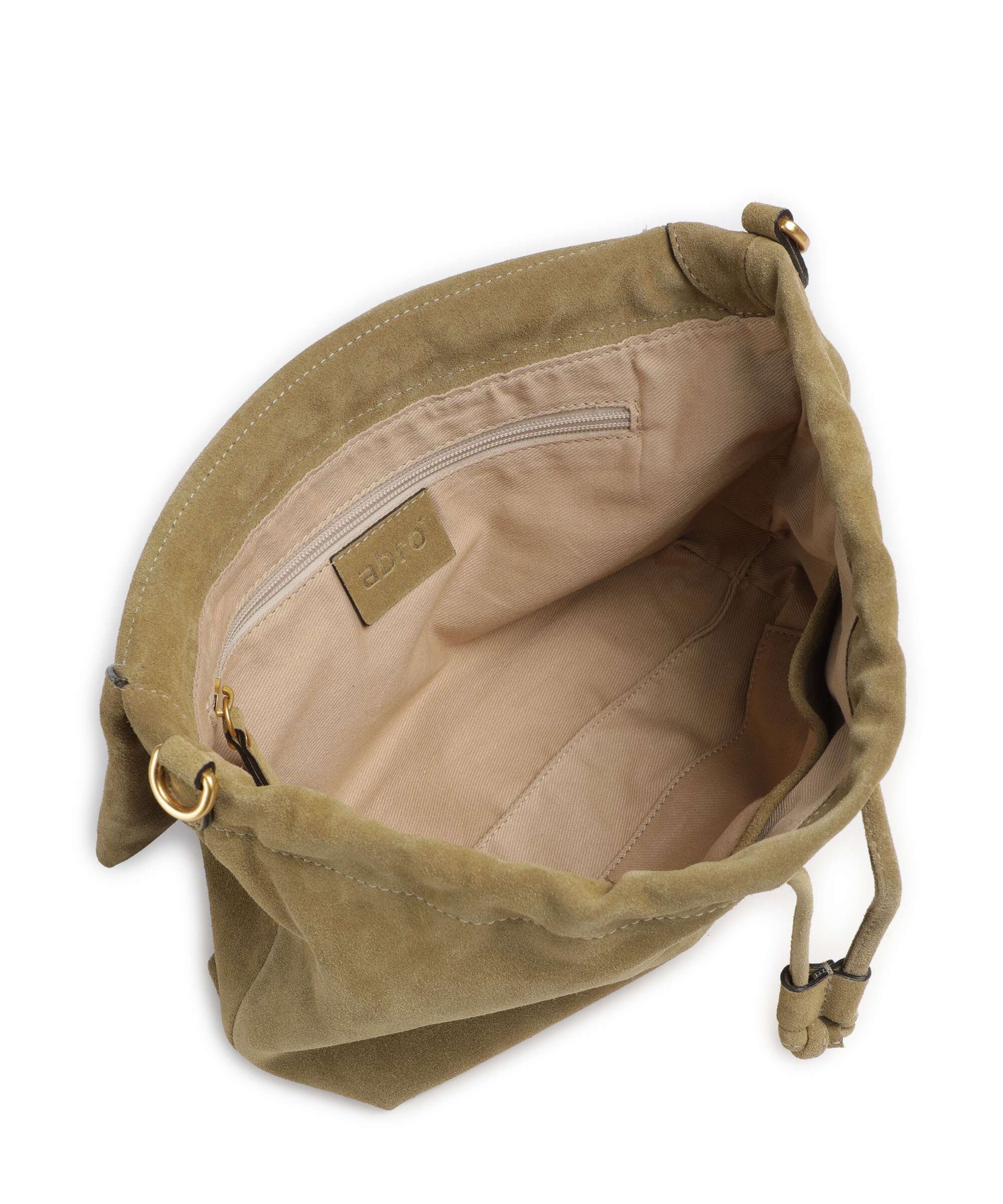Abro Suede Temi Medium Torba na ramię mud - Image 6