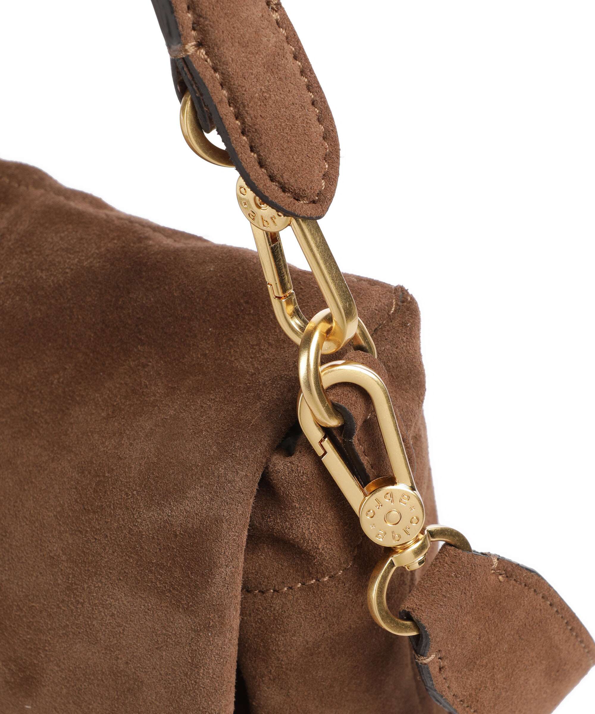 Abro Suede Temi Medium Torba na ramię wood - Image 5
