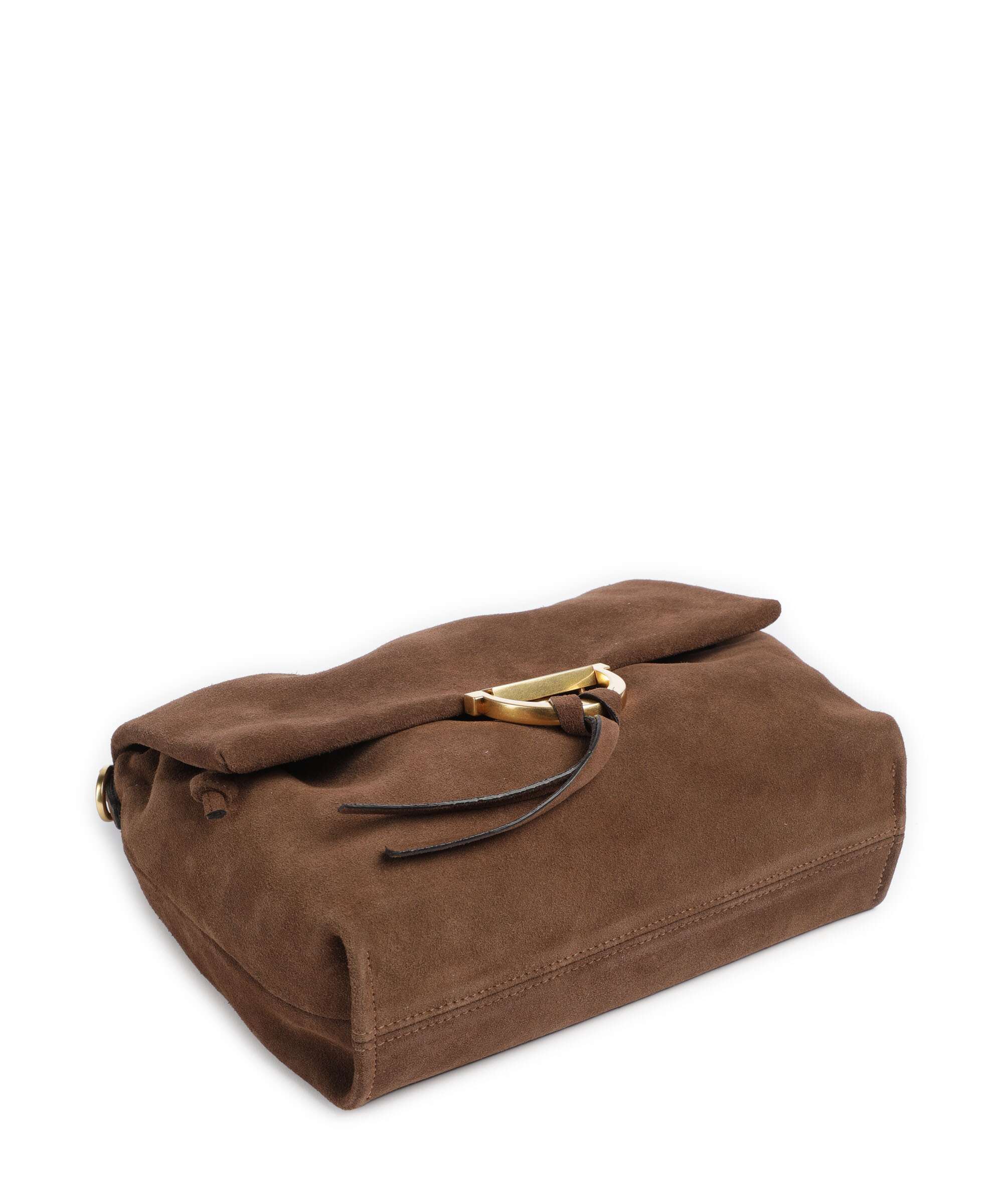 Abro Suede Temi Medium Torba na ramię wood - Image 6