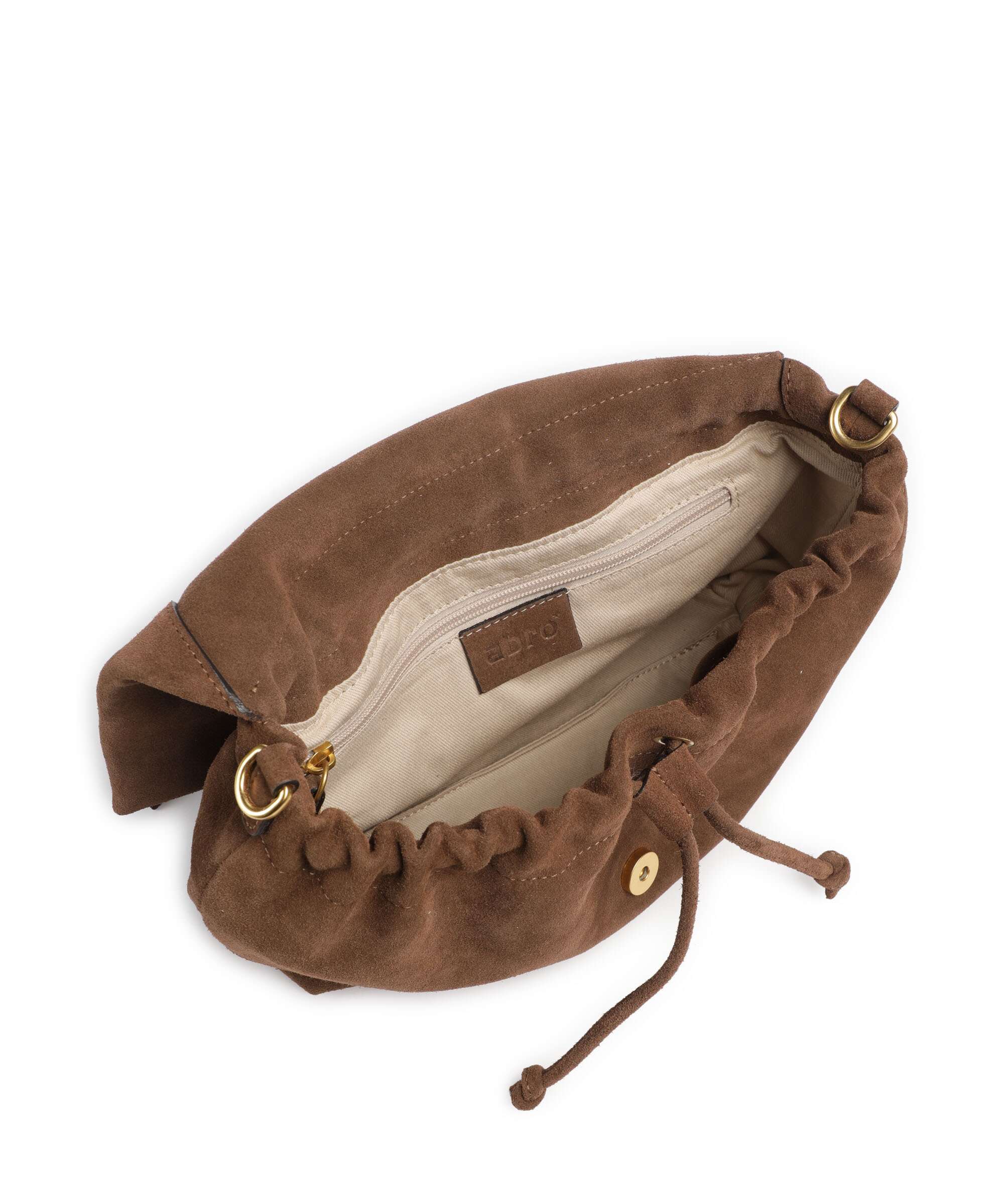 Abro Suede Temi Medium Torba na ramię wood - Image 7