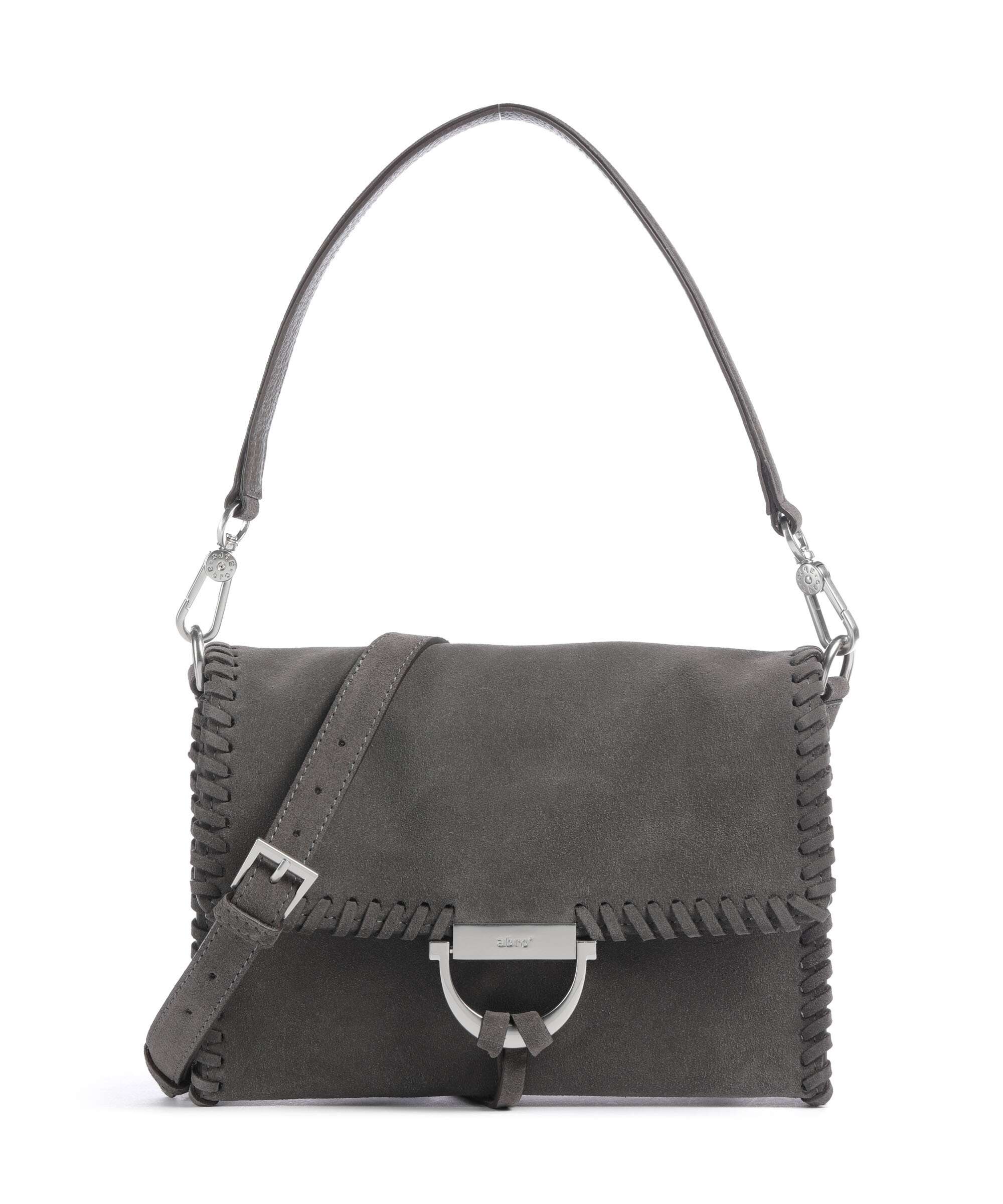 Abro Suede Temi Stitch Torba na ramię grey