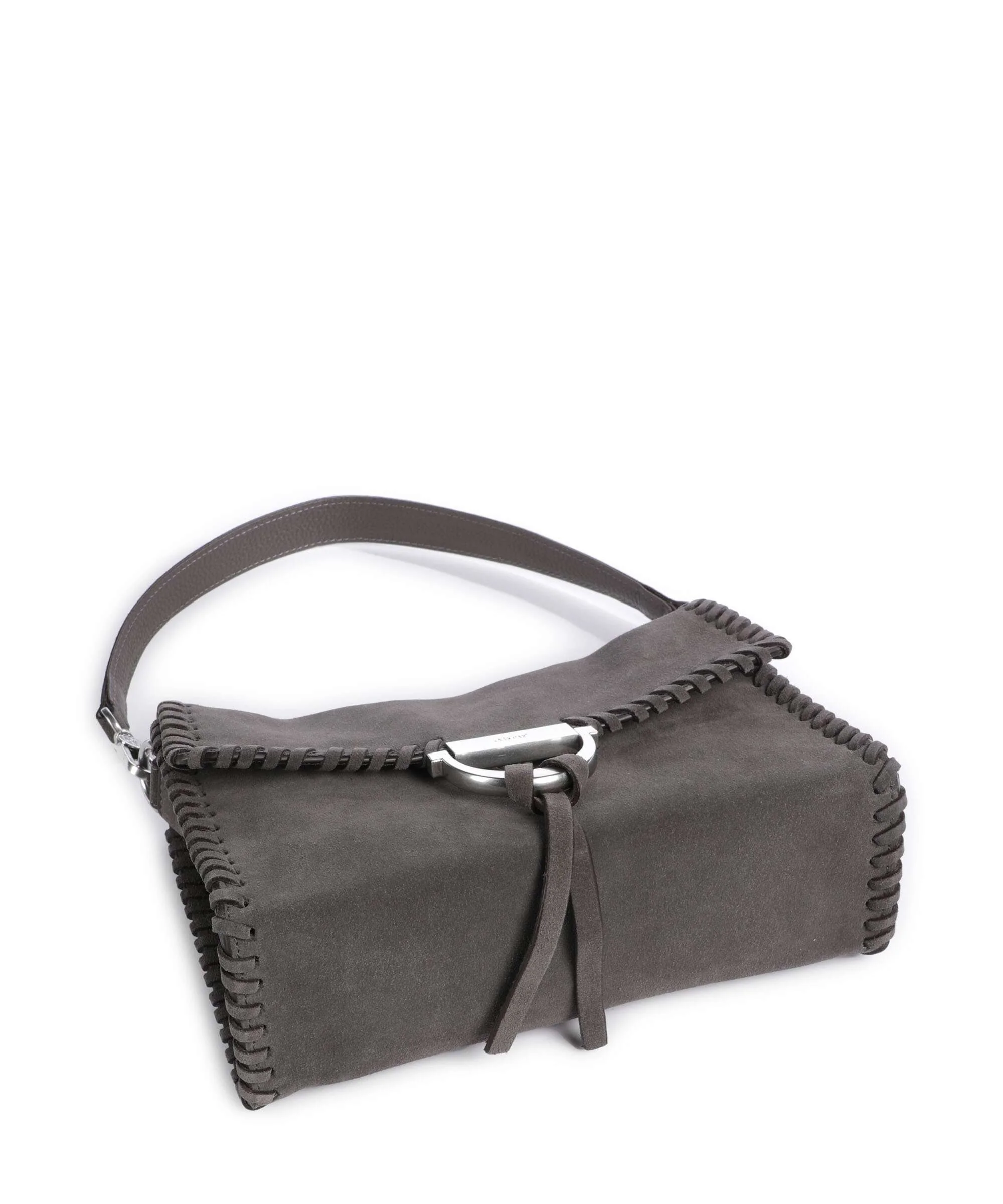 Abro Suede Temi Stitch Torba na ramię grey - Image 5