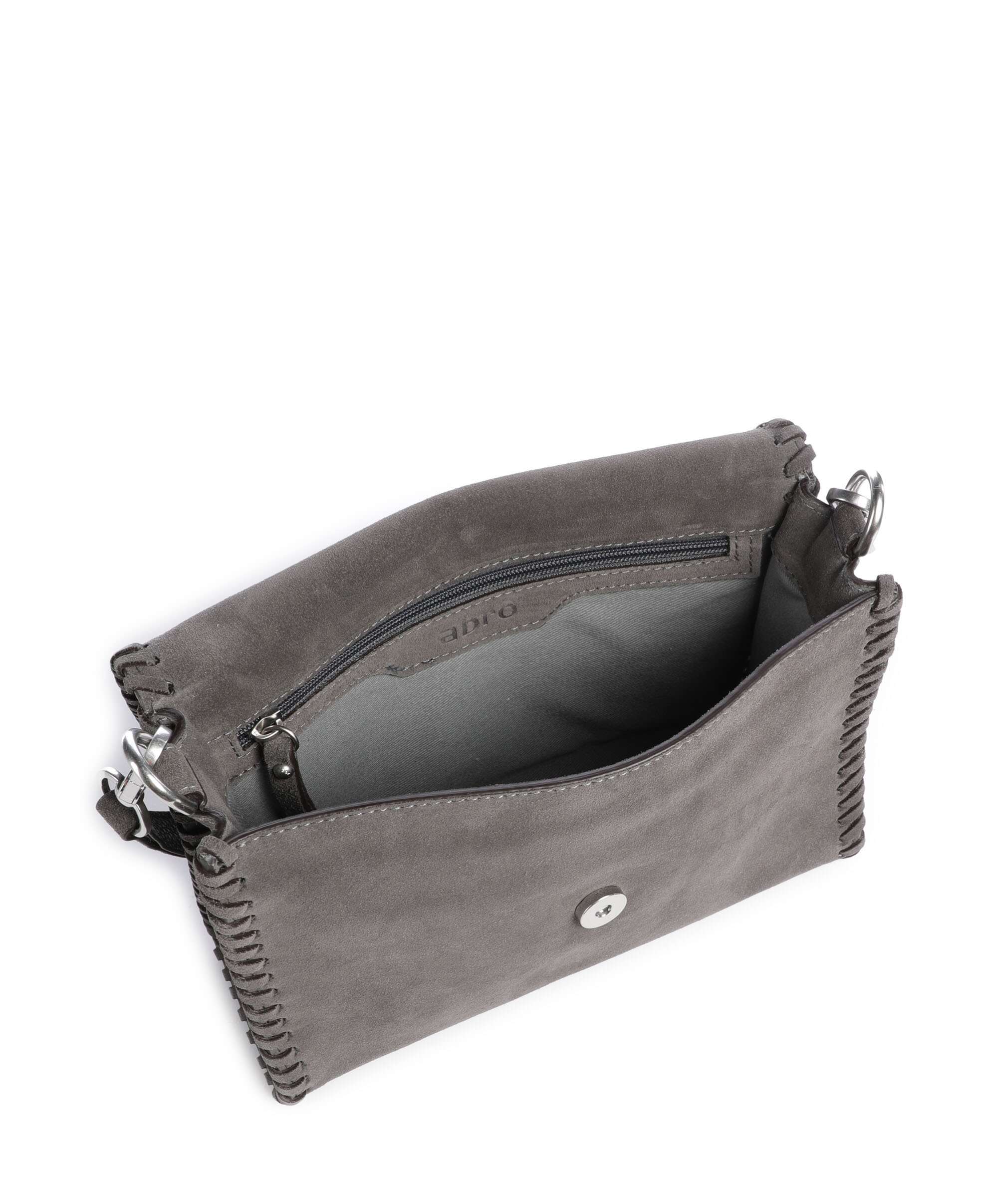 Abro Suede Temi Stitch Torba na ramię grey - Image 6