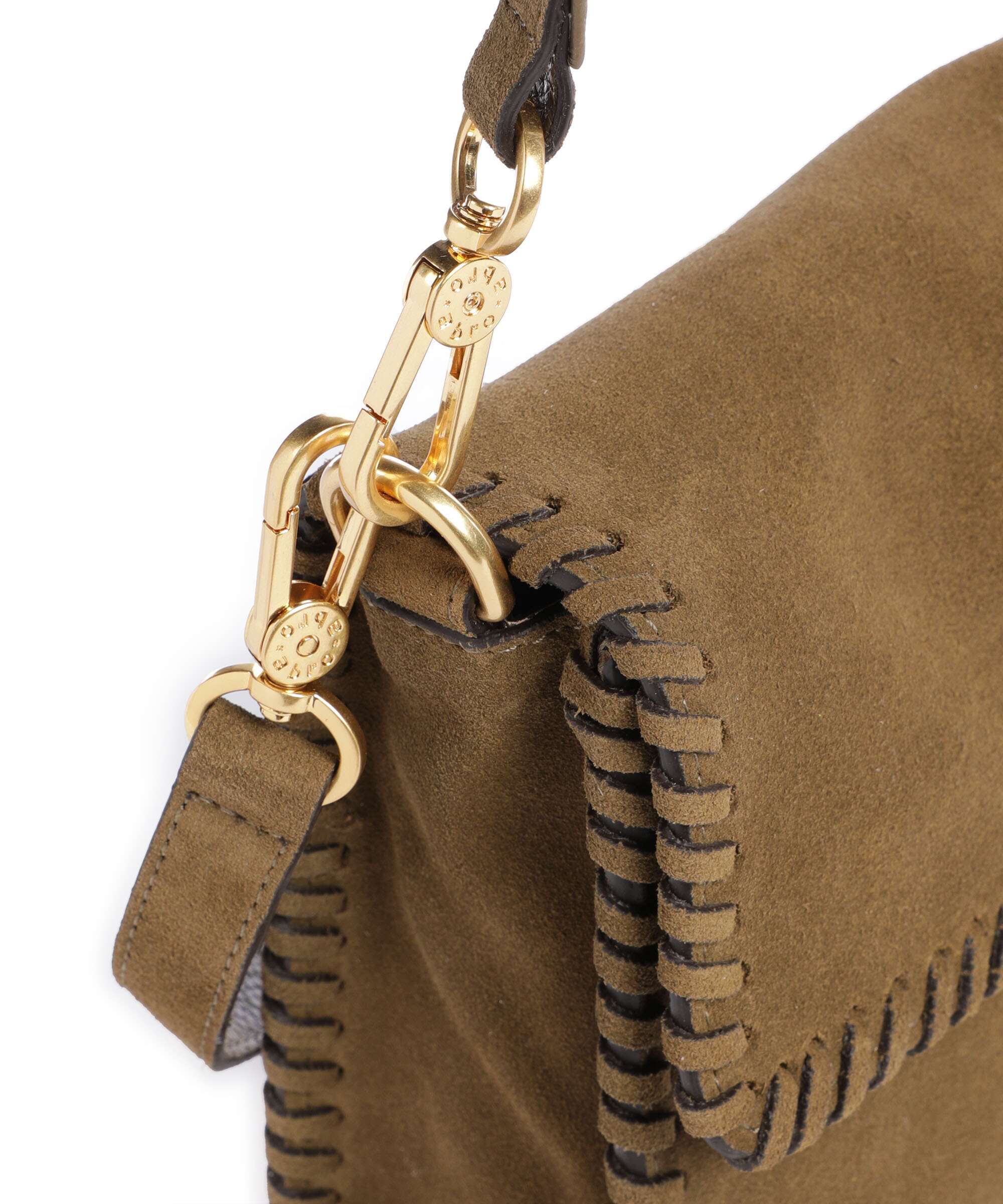 Abro Suede Temi Stitch Torba na ramię military - Image 4