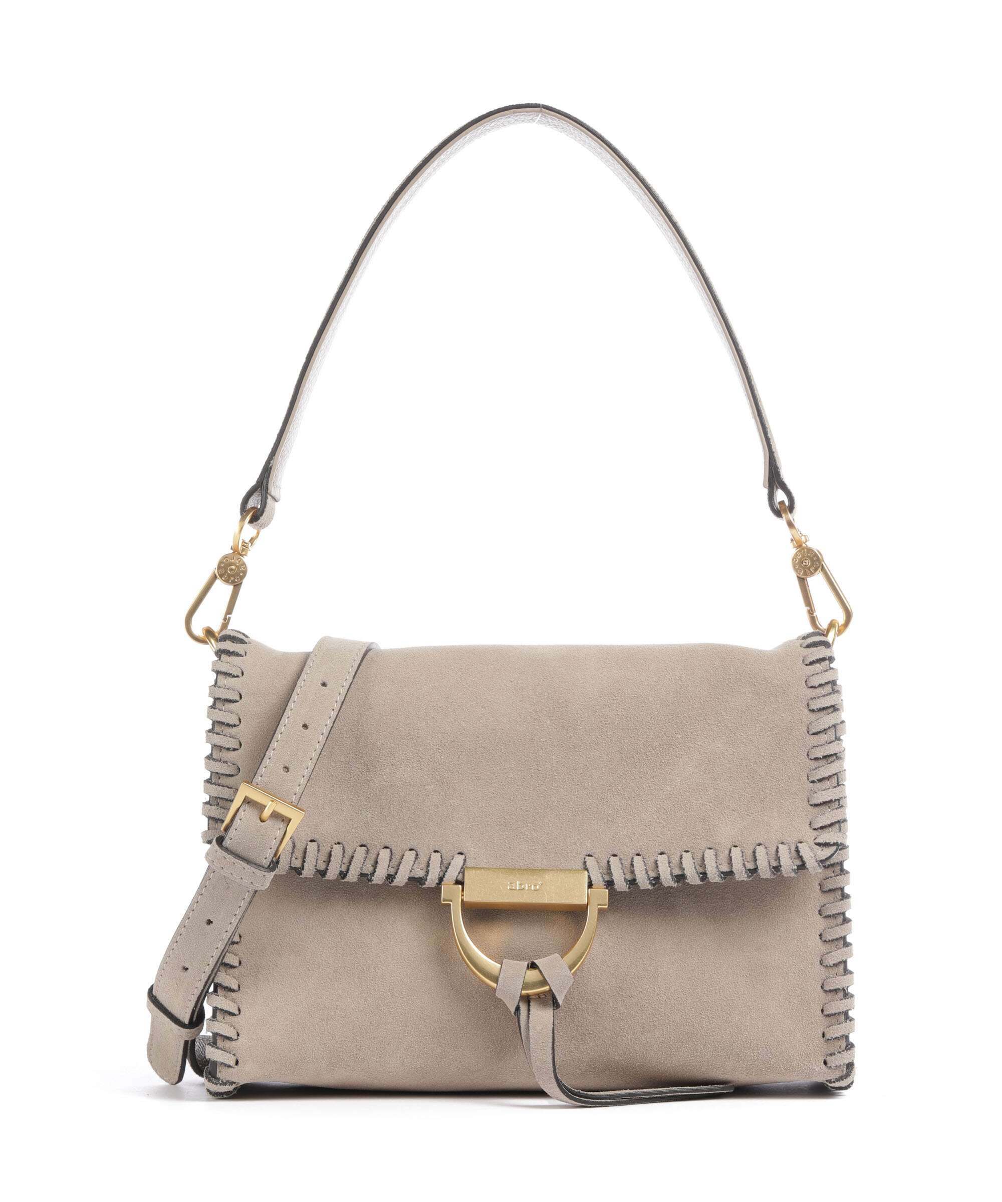 Abro Suede Temi Stitch Torba na ramię siena