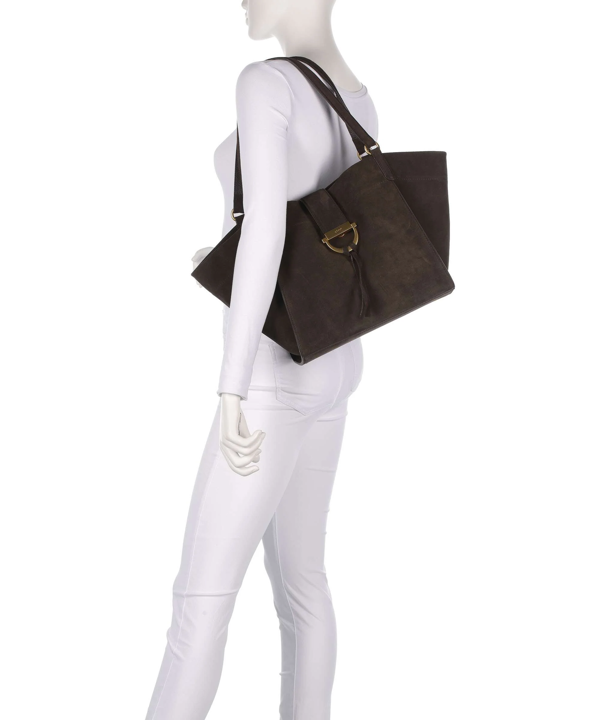 Abro Suede Temi Torba na zakupy dark brown - Image 3