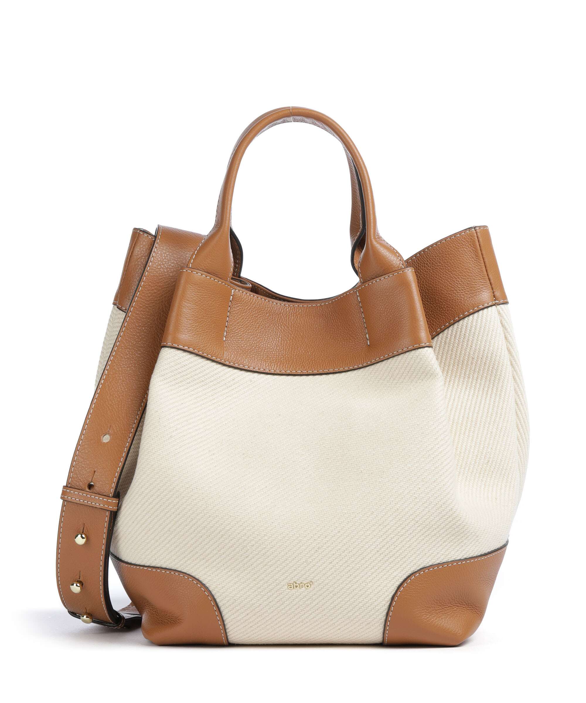 Abro Super Drill Essential Medium Torebka ivory/cuoio