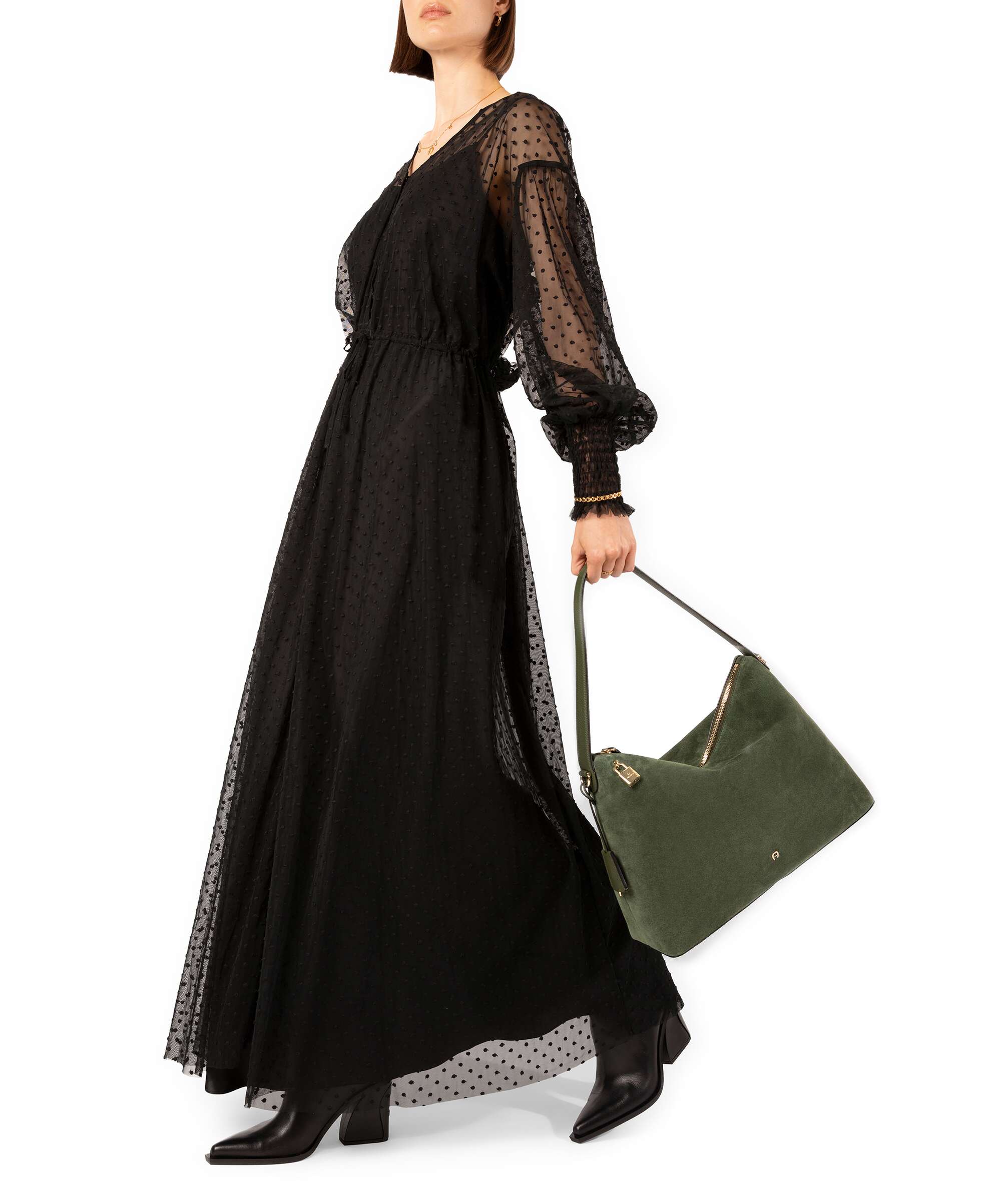 Aigner Delia L Torebka worek dark olive - Image 3