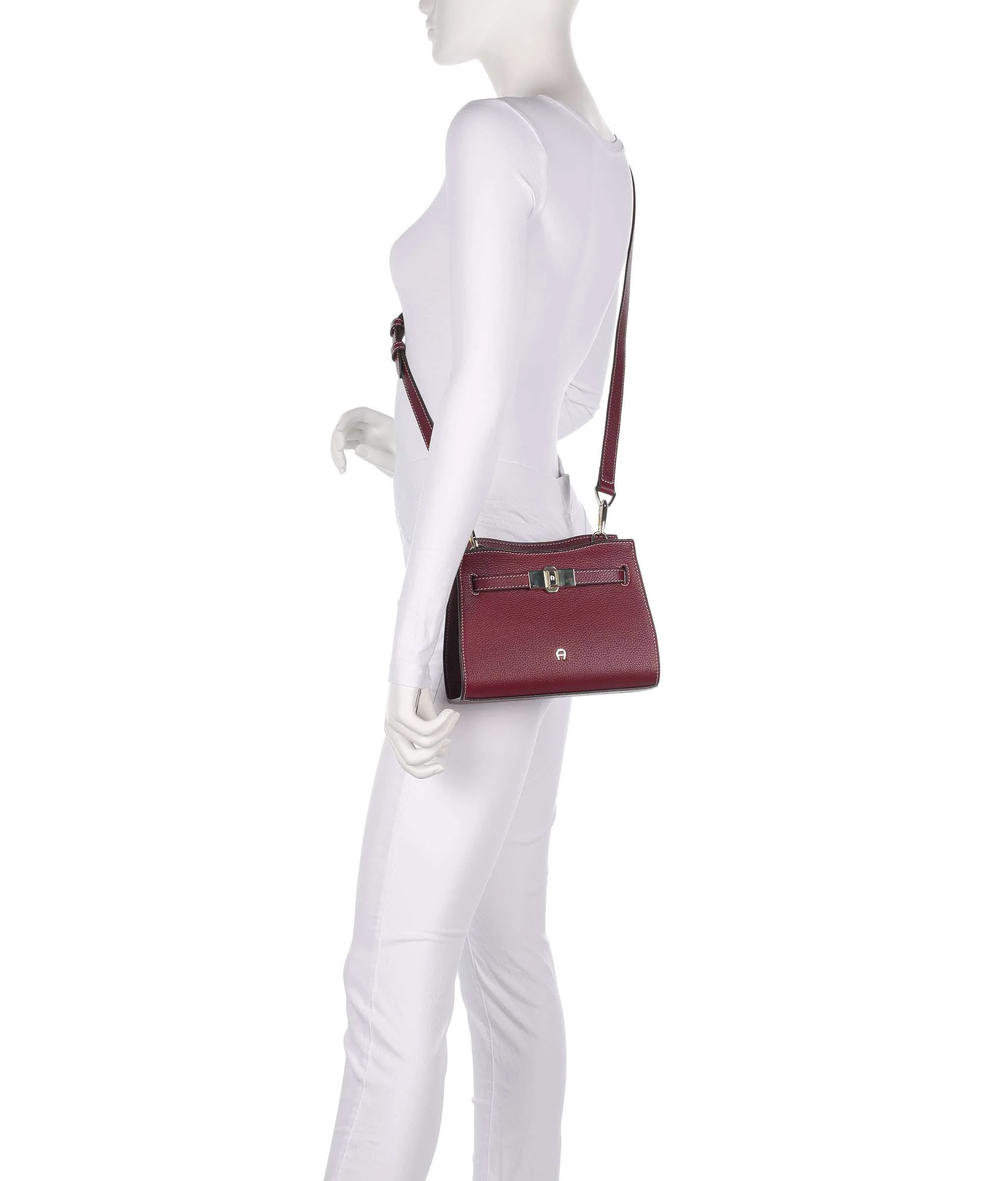 Aigner Farah S Torba przez ramię burgundy - Image 3