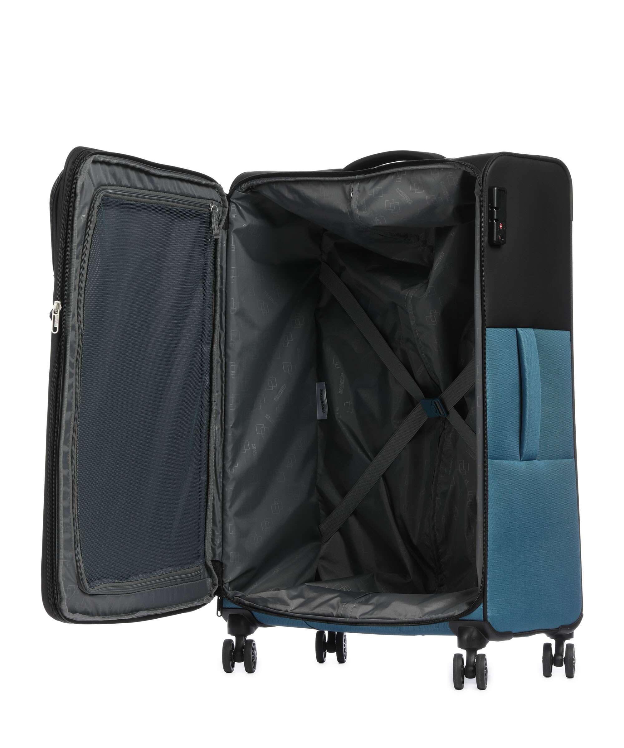 American Tourister Daring Dash L Walizka na 4 kołach black/blue - Image 6