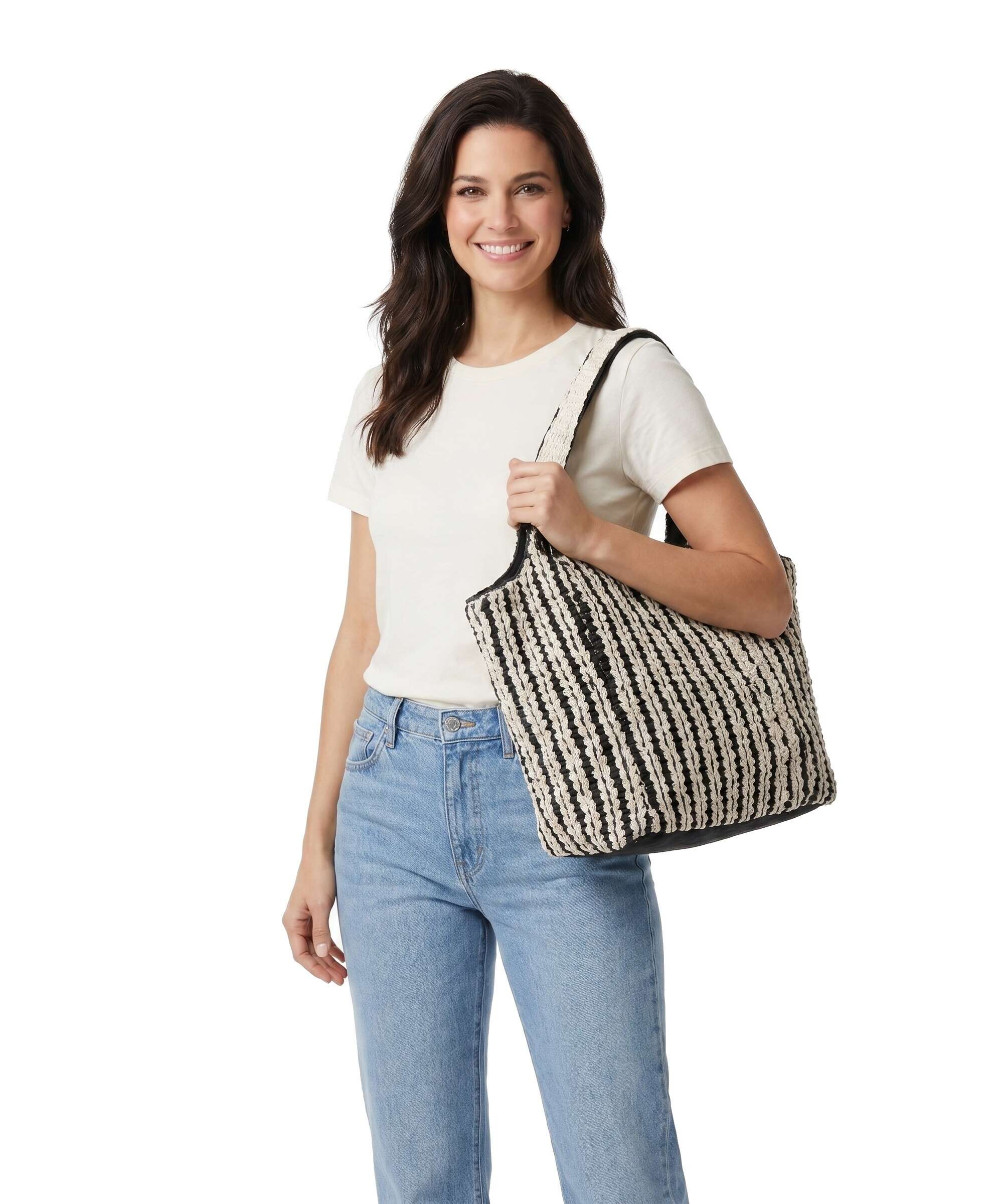 Anokhi Torba na zakupy black/white - Image 3