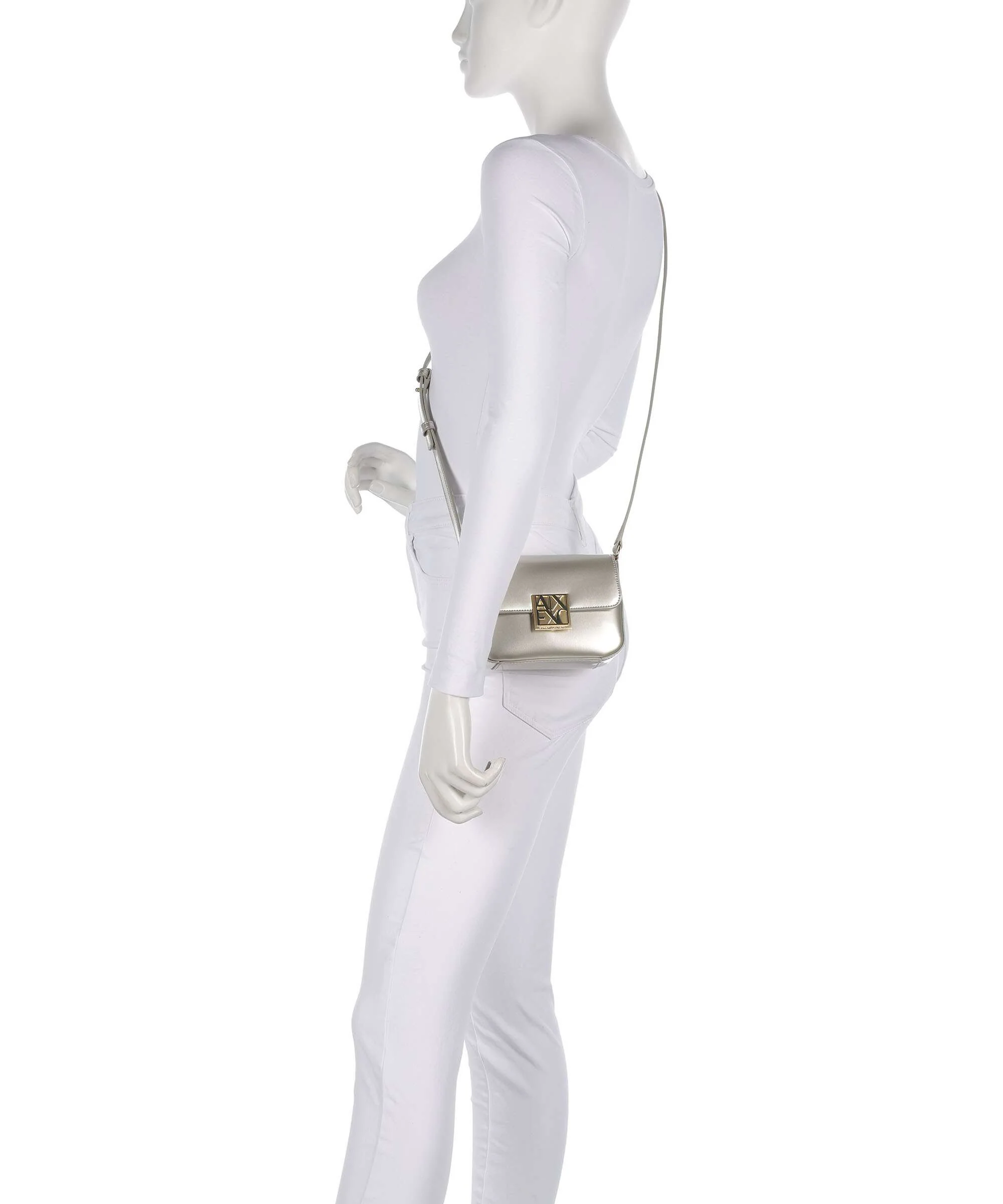 Armani Exchange Amy S Torba przez ramię light gold - Image 3