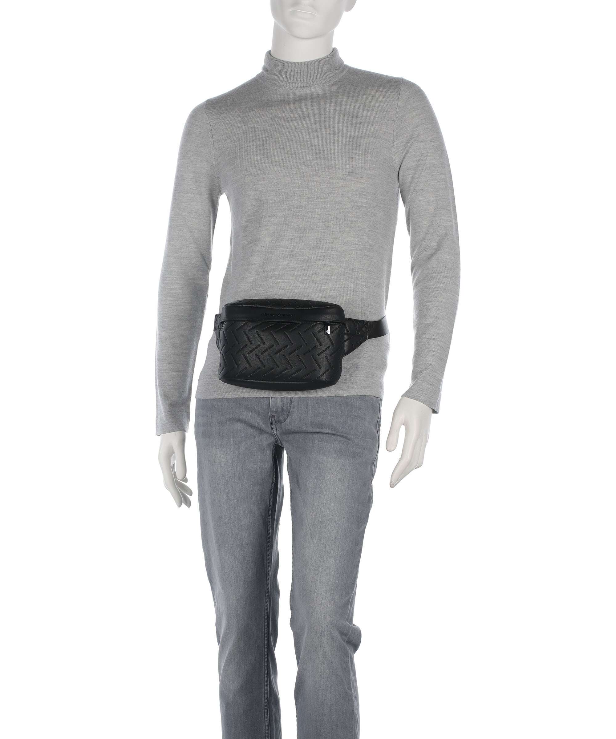Armani Exchange Ginevra Embossed Saszetka nerka black - Image 3