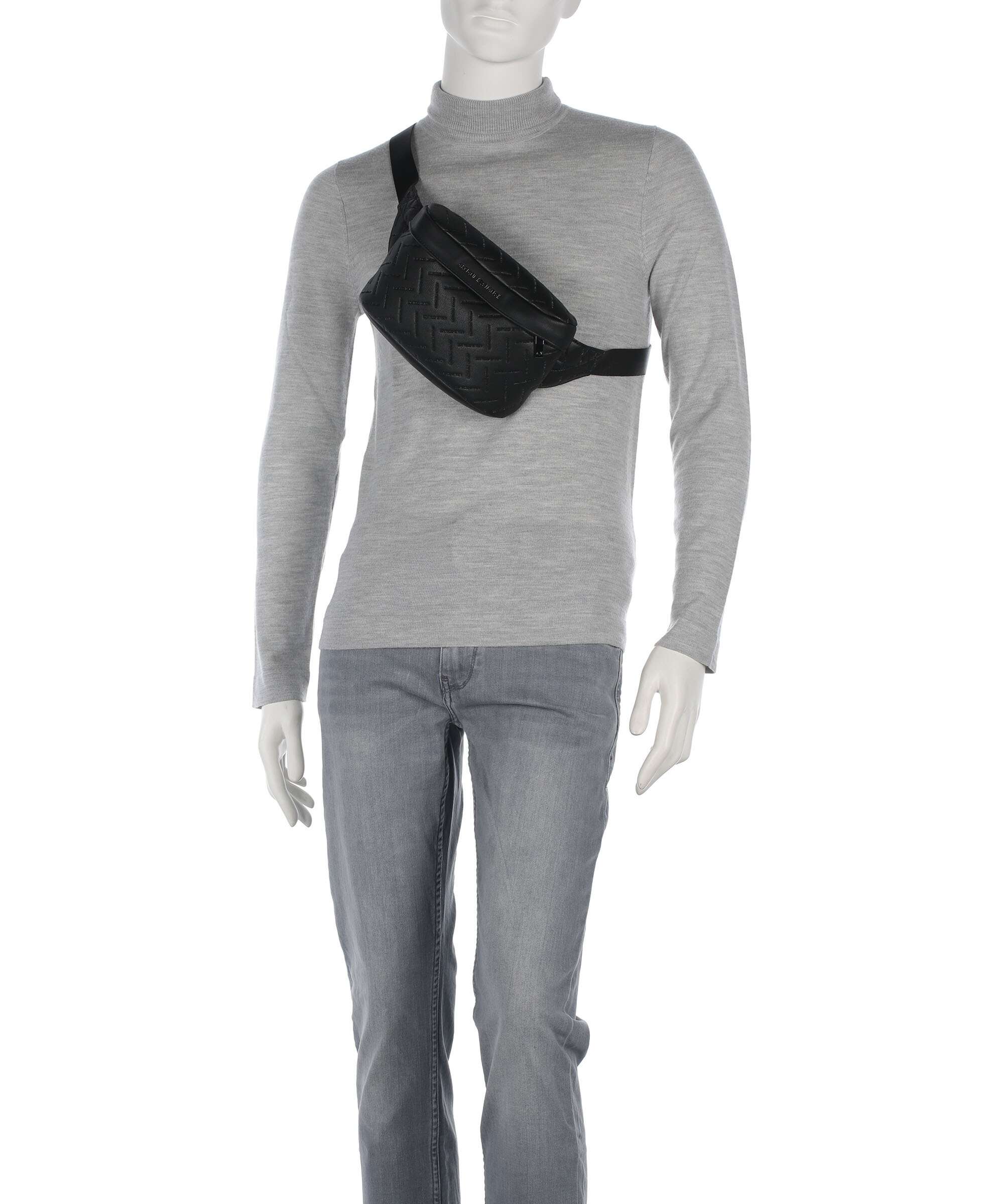 Armani Exchange Ginevra Embossed Saszetka nerka black - Image 4