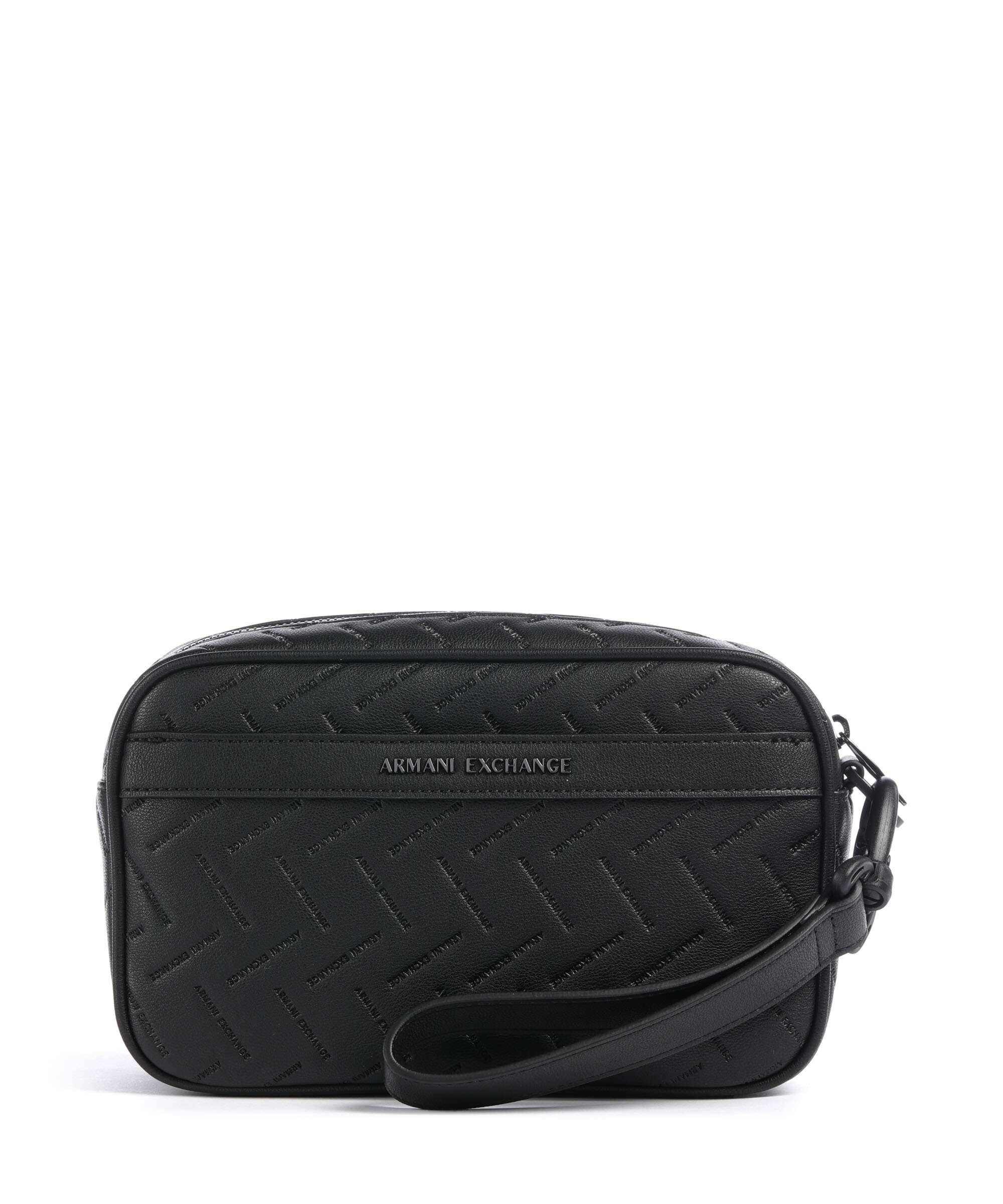 Armani Exchange Ginevra Embossed Torby toaletowe black