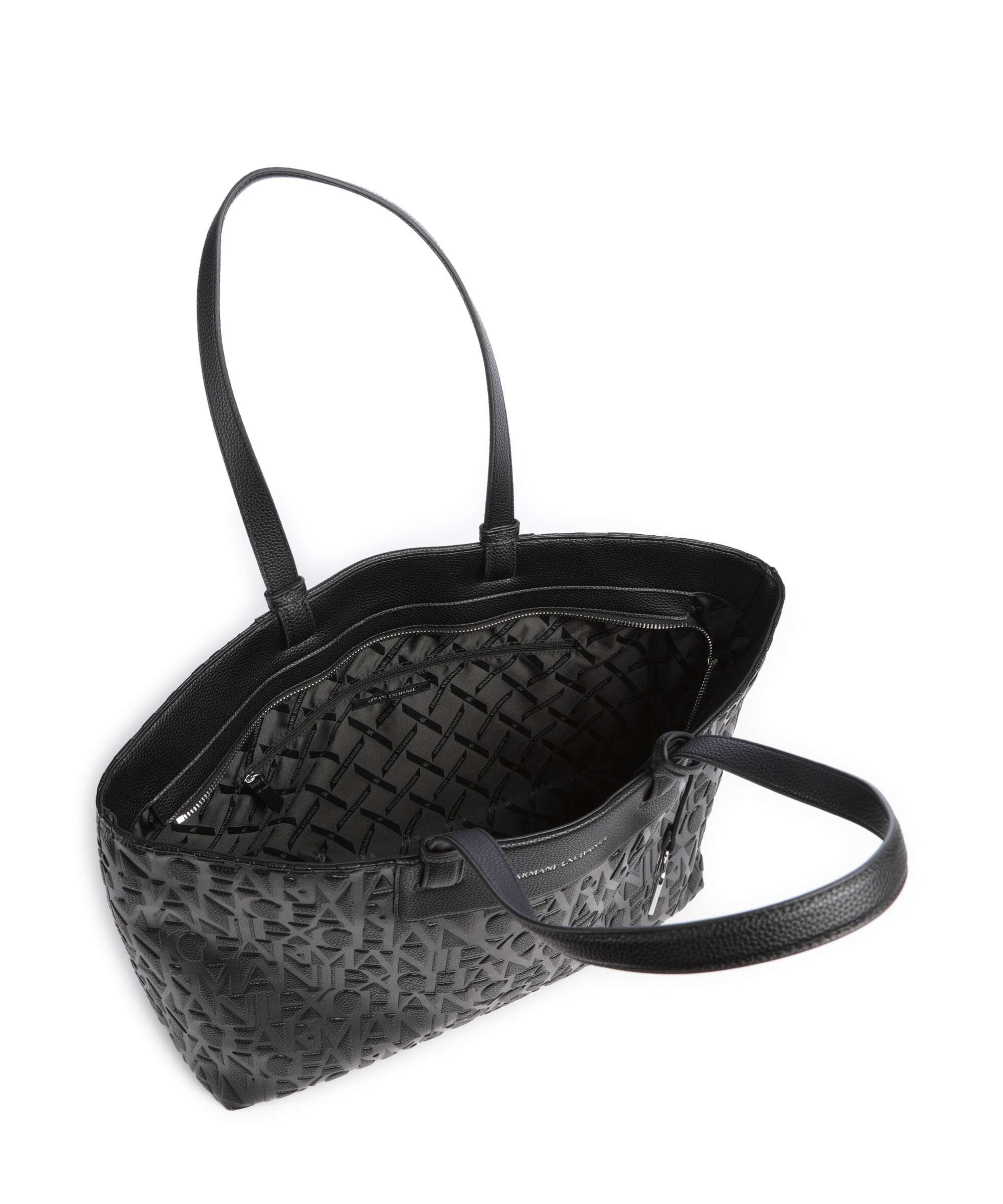 Armani Exchange Liz Monogram L Torba na zakupy black - Image 6