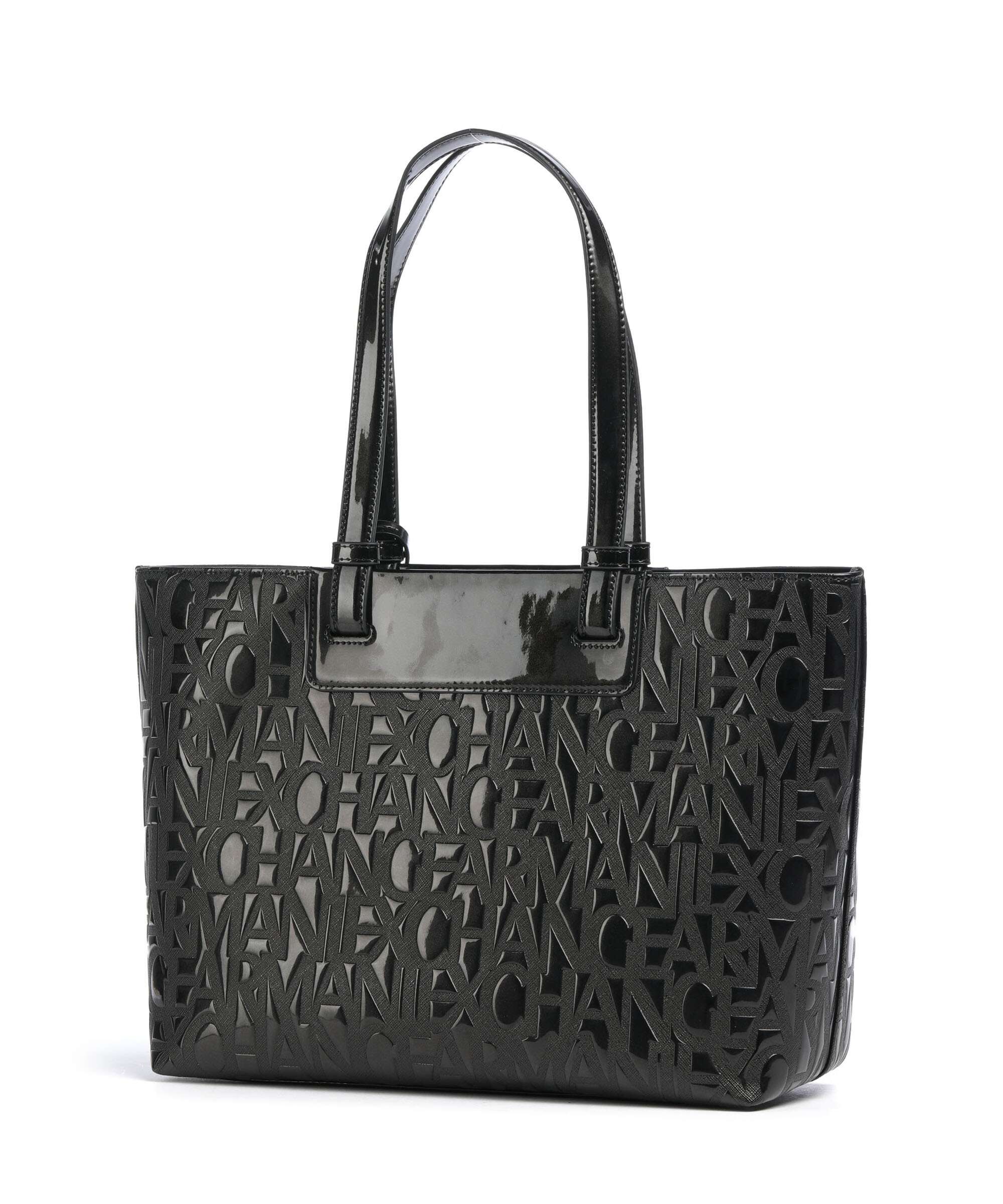 Armani Exchange Liz Patent M Torba na zakupy black - Image 2