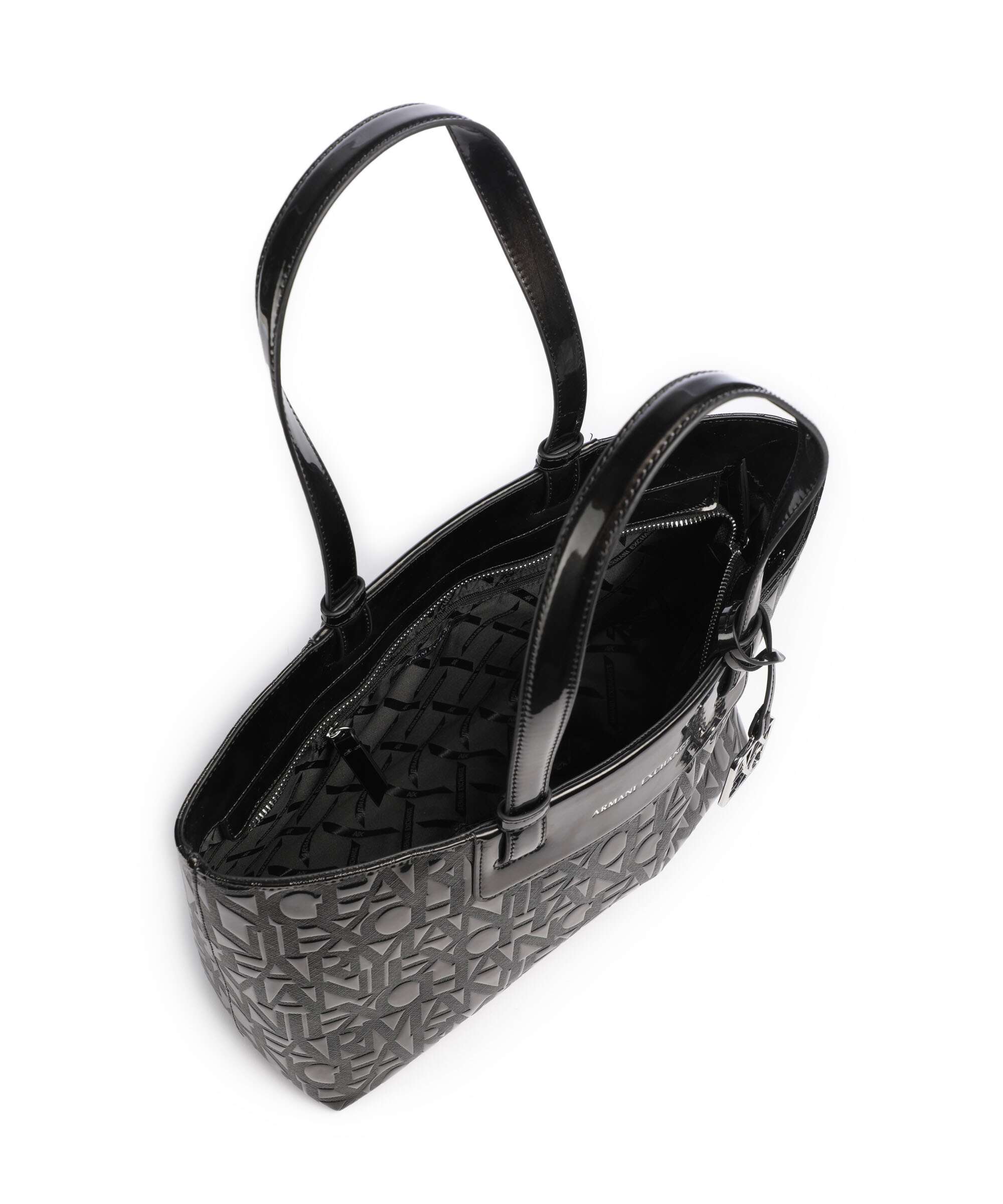Armani Exchange Liz Patent M Torba na zakupy black - Image 6