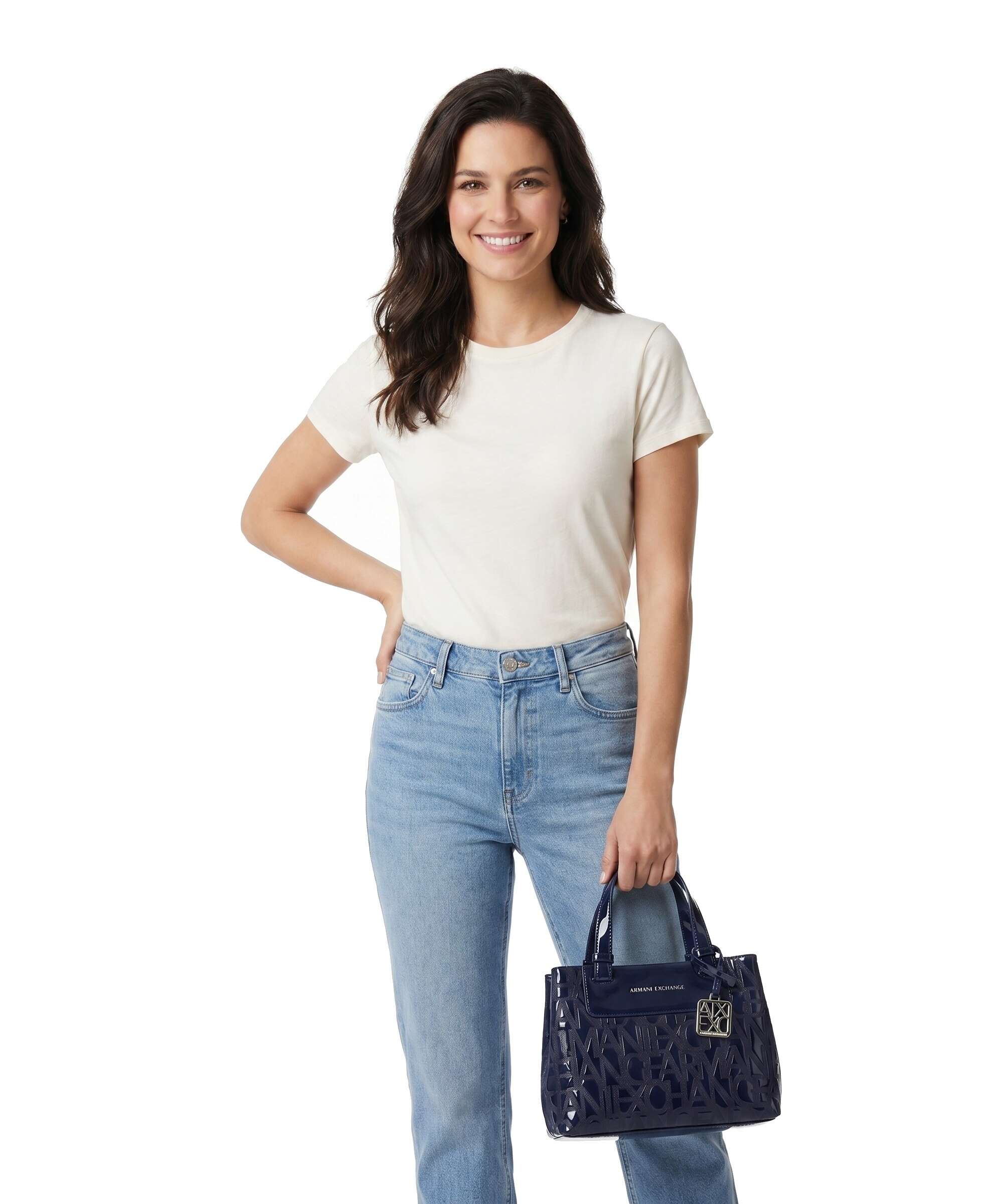 Armani Exchange Liz Patent S Torebka abyss - Image 3