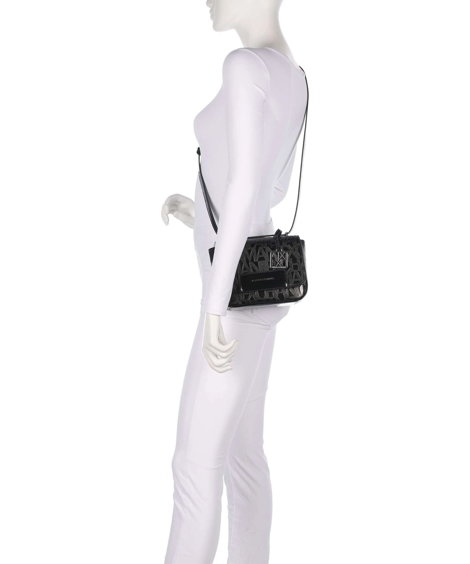 Armani Exchange Liz Patent Torba przez ramię black - Image 3