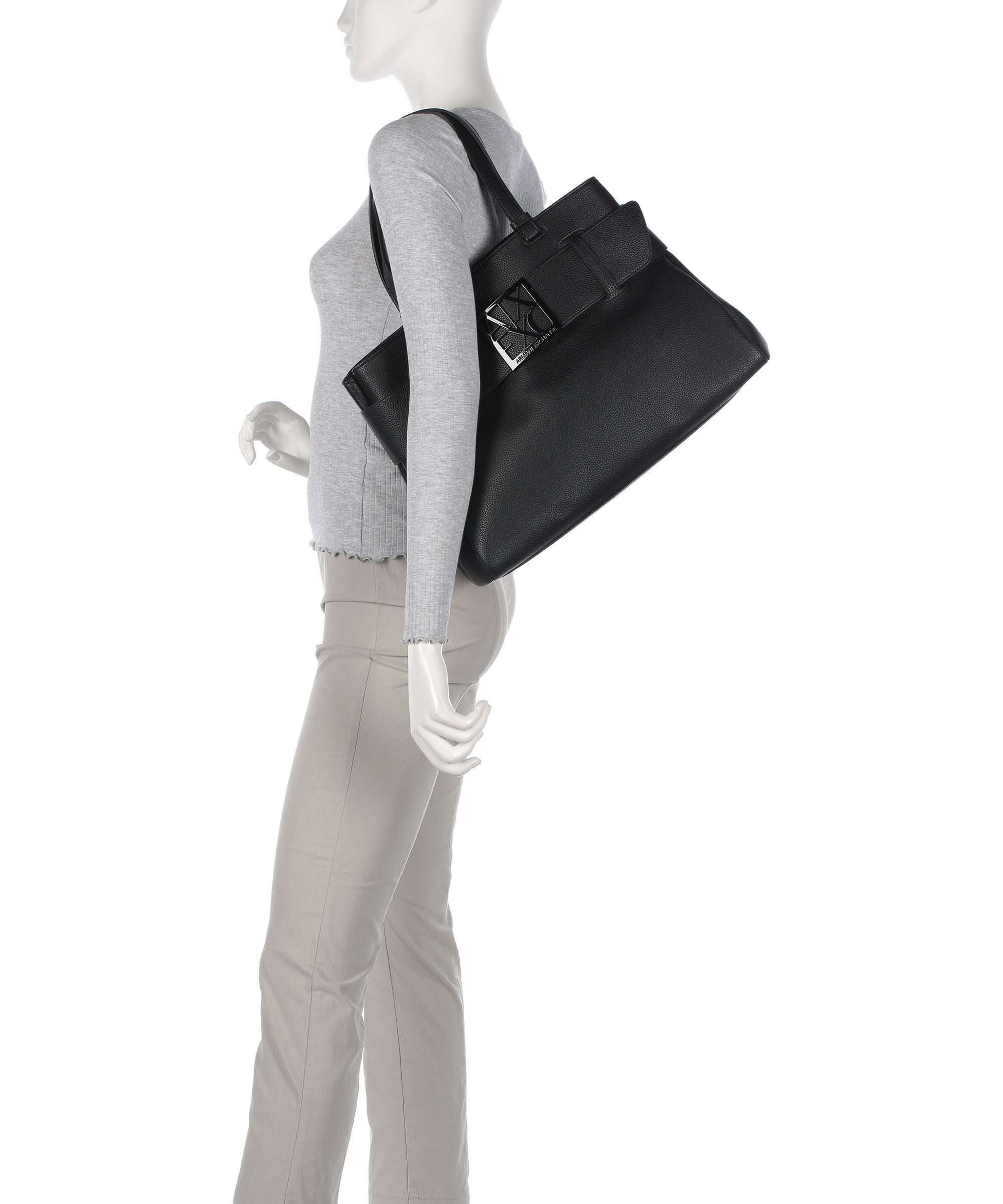 Armani Exchange Susy Soft Torba na zakupy black - Image 3