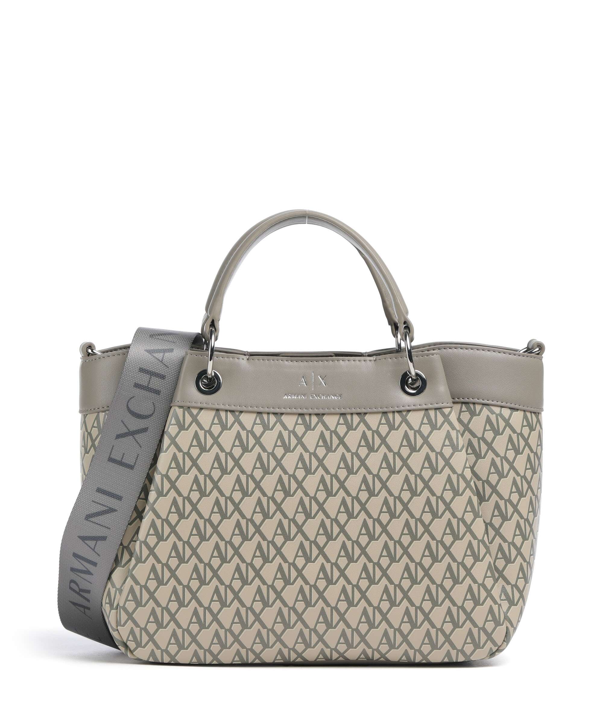 Armani Exchange Wave Monogram M Torebka sound sand/brown bass