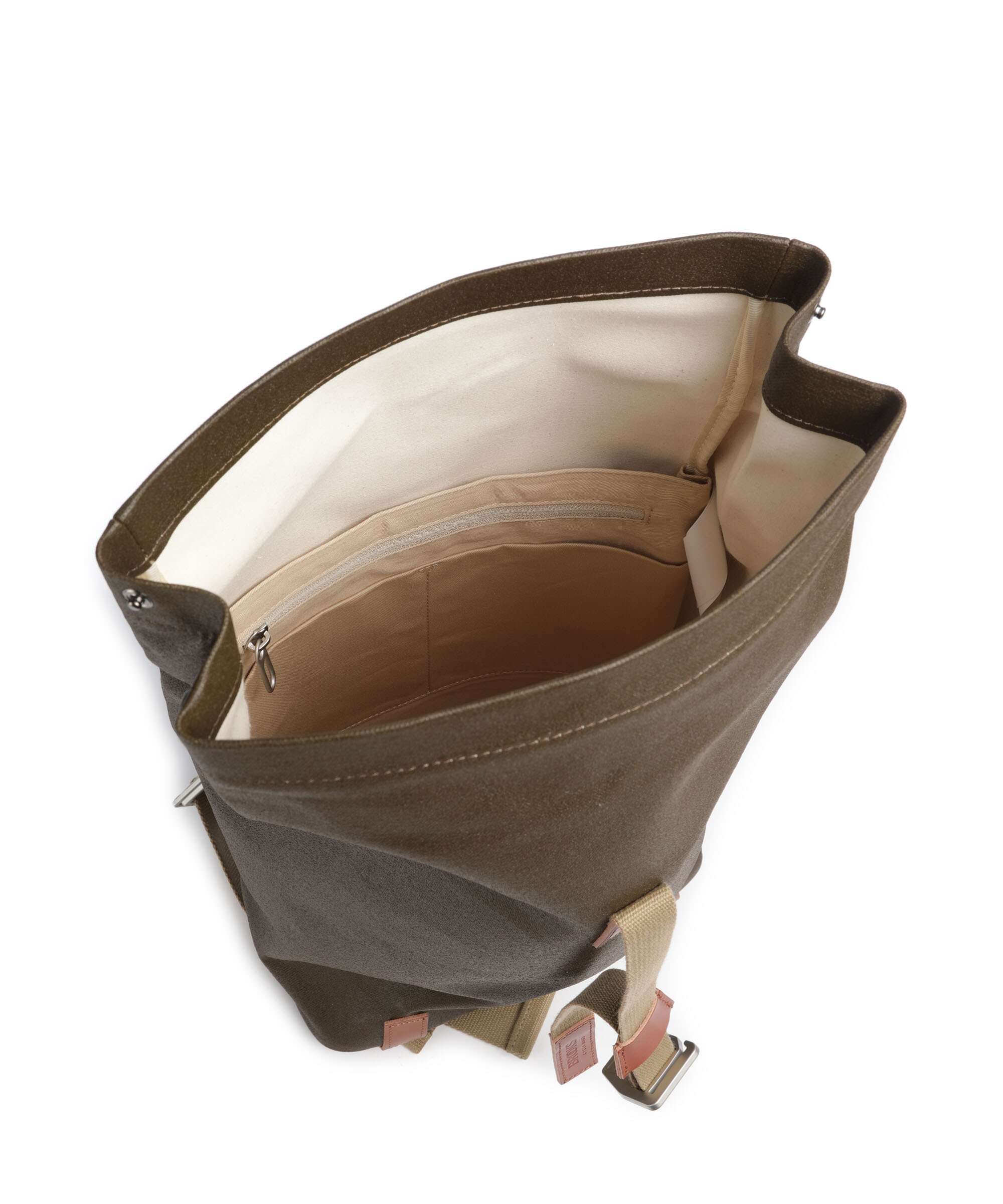 Brooks England Pickwick Cotton Canvas Small Plecak z rolowanym zamknięciem moss - Image 5