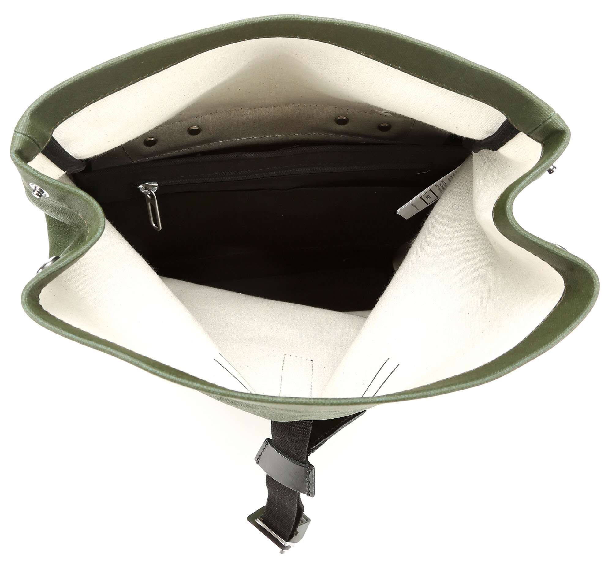 Brooks England Pickwick Cotton Canvas Small Plecak z rolowanym zamknięciem forest - Image 5