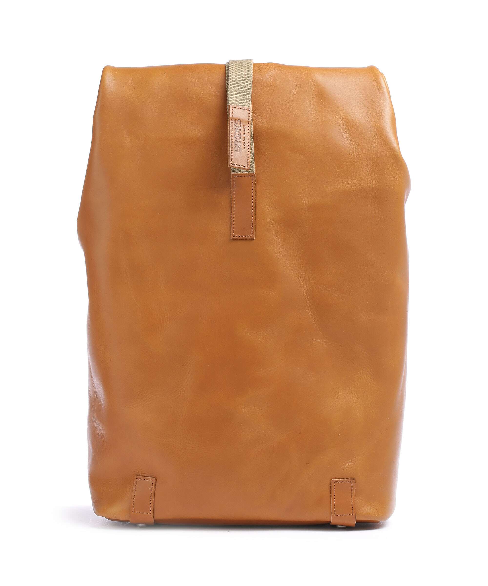 Brooks England Pickwick Leather Large Plecak z rolowanym zamknięciem cognac