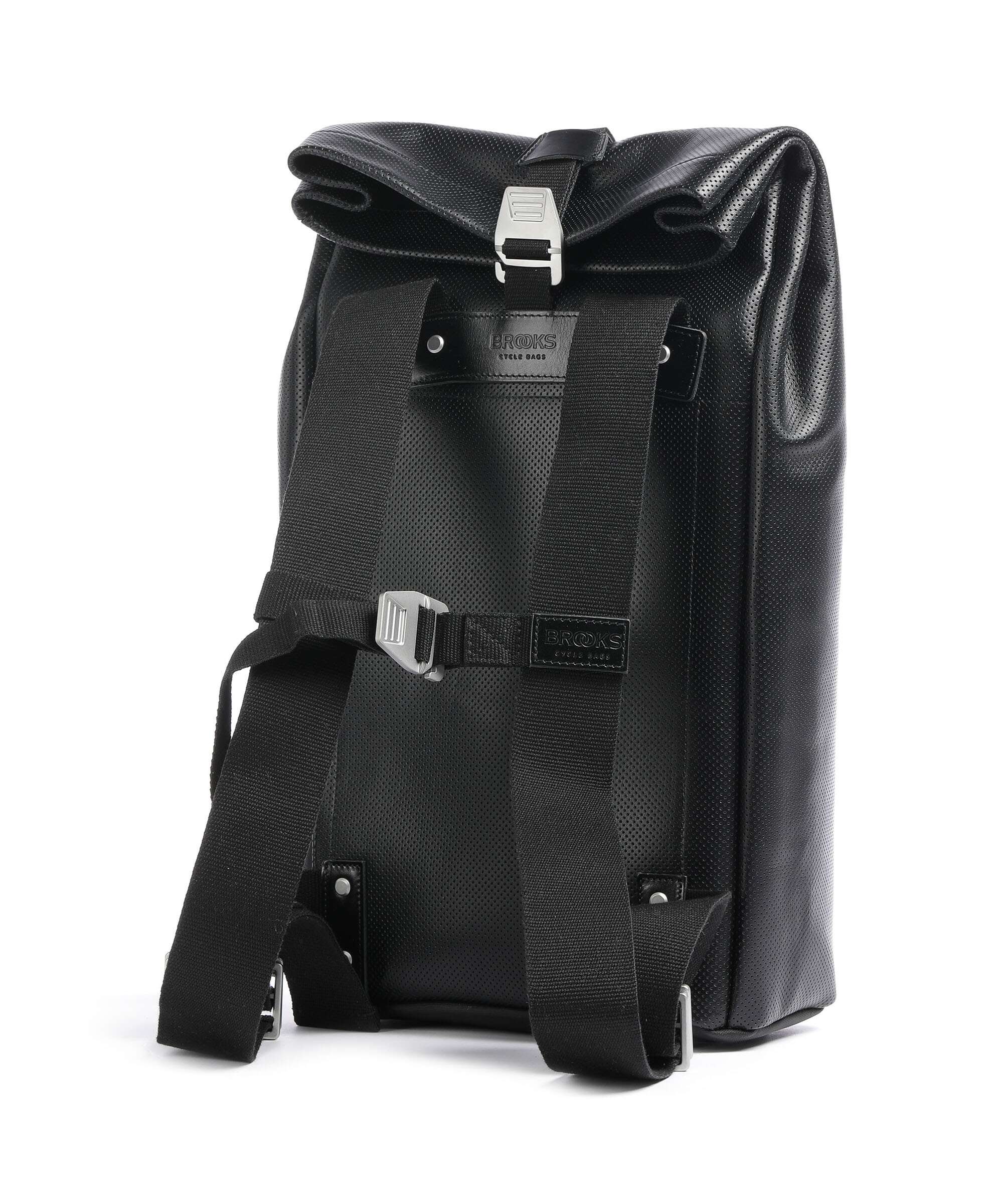 Brooks England Pickwick Reflective Leather Small Plecak z rolowanym zamknięciem black - Image 2