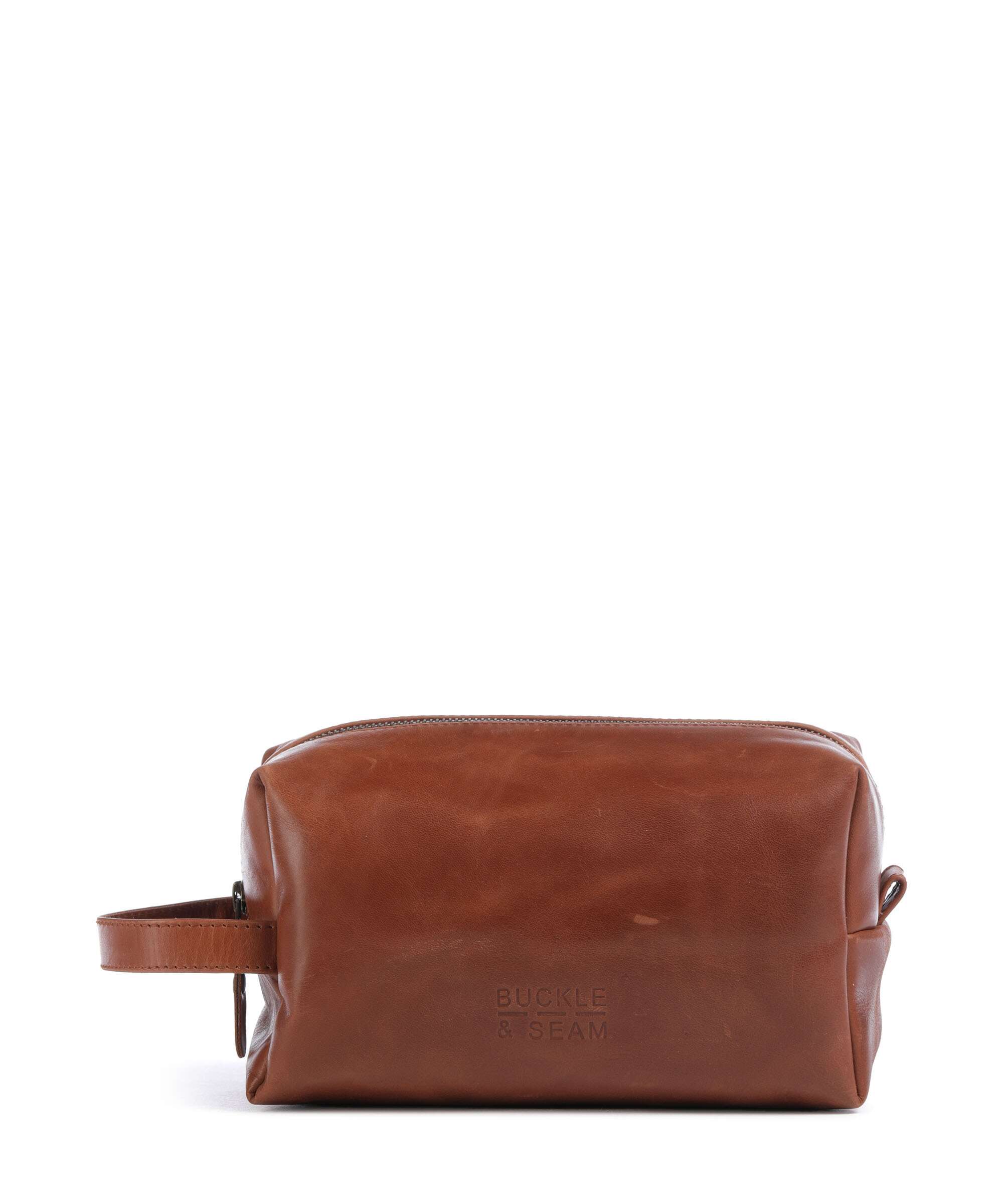 Buckle & Seam Crazy Horse Everest Torby toaletowe cognac