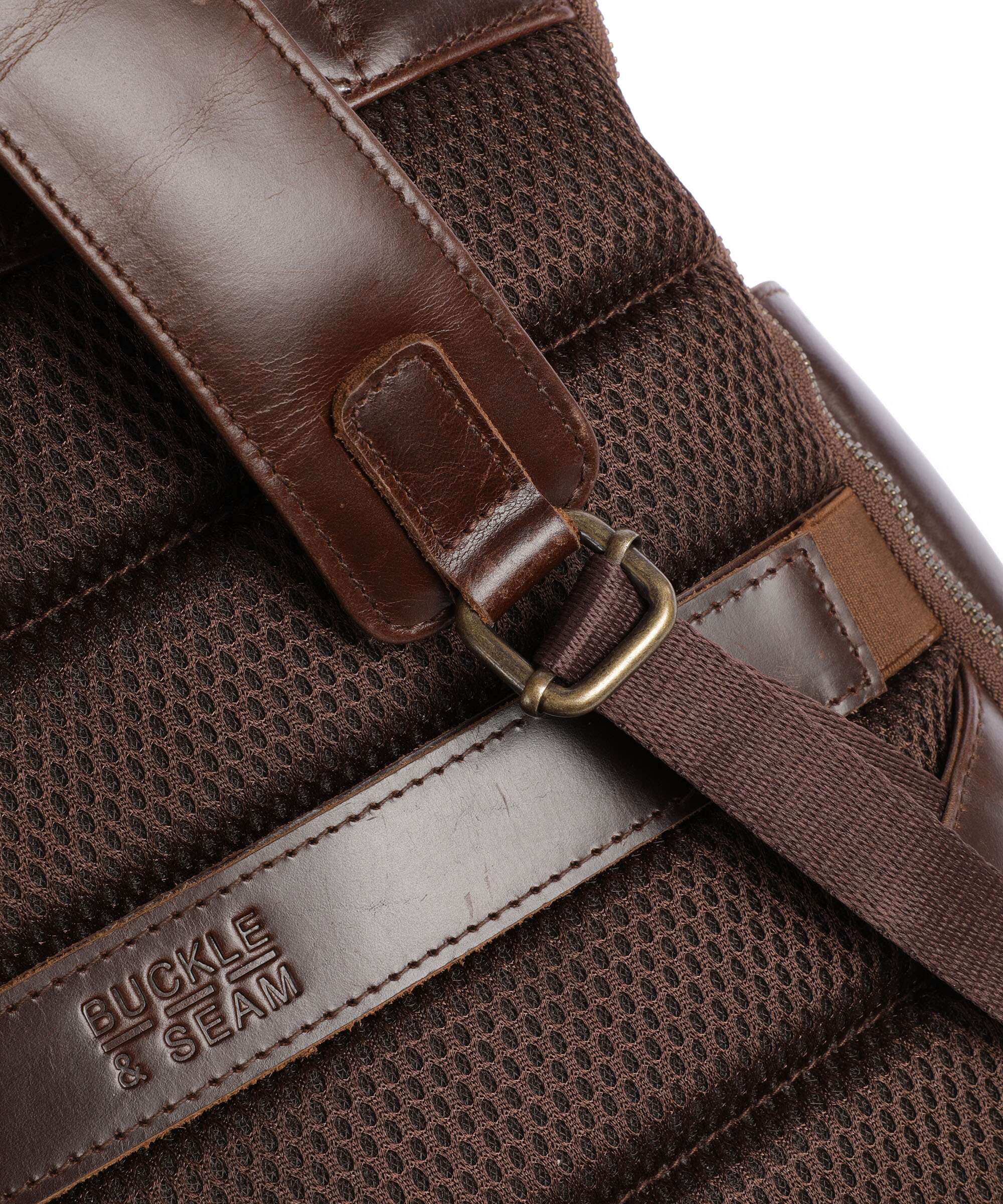 Buckle & Seam Crazy Horse Norman Plecak z rolowanym zamknięciem brown/dot - Image 6